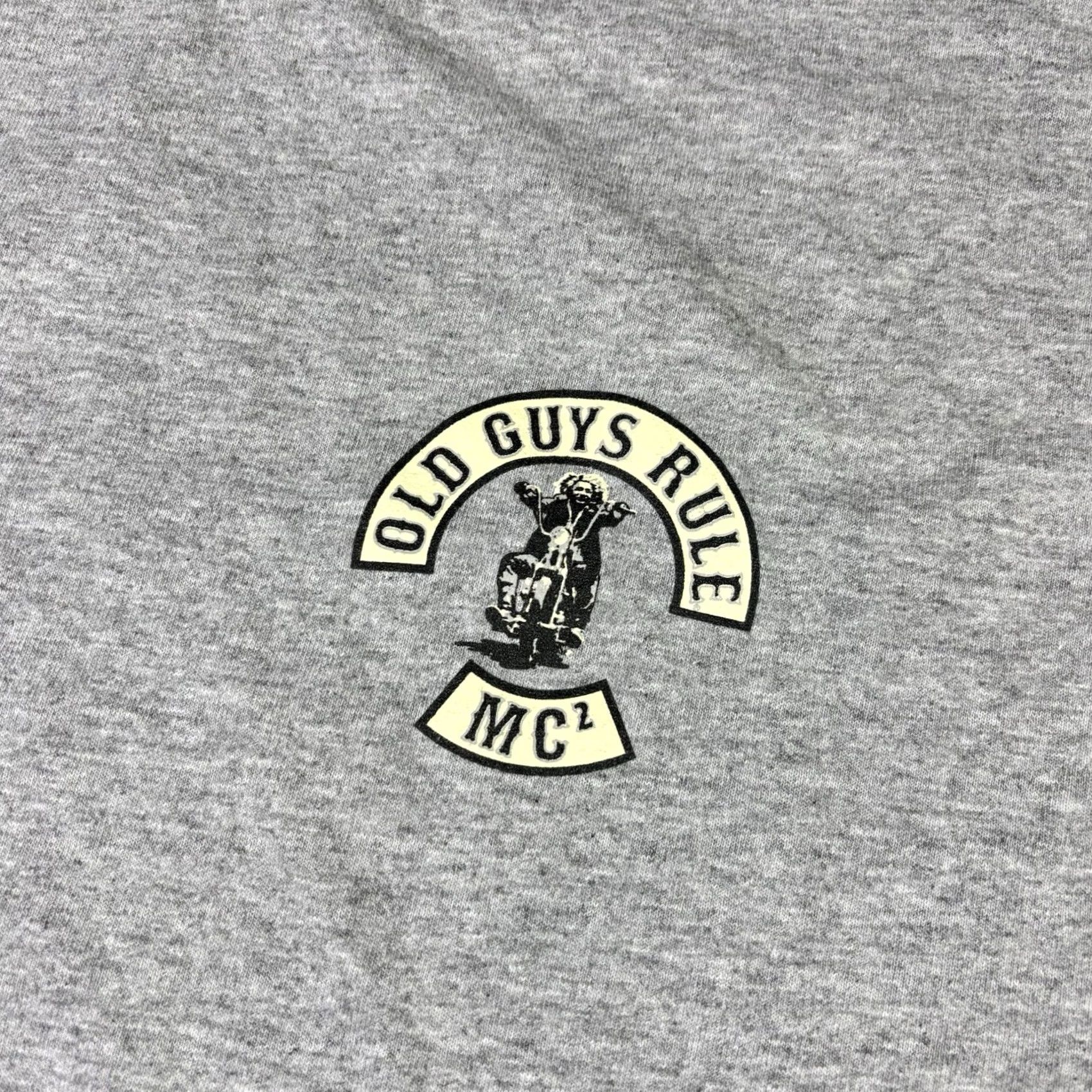 Vintage VINTAGE Old Guys Rule MC2 Biker T Shirt Gray XL Men Crew Neck Short Sleeve Graphic Print Eddie Size US XL / EU 56 / 4 - 4 Thumbnail