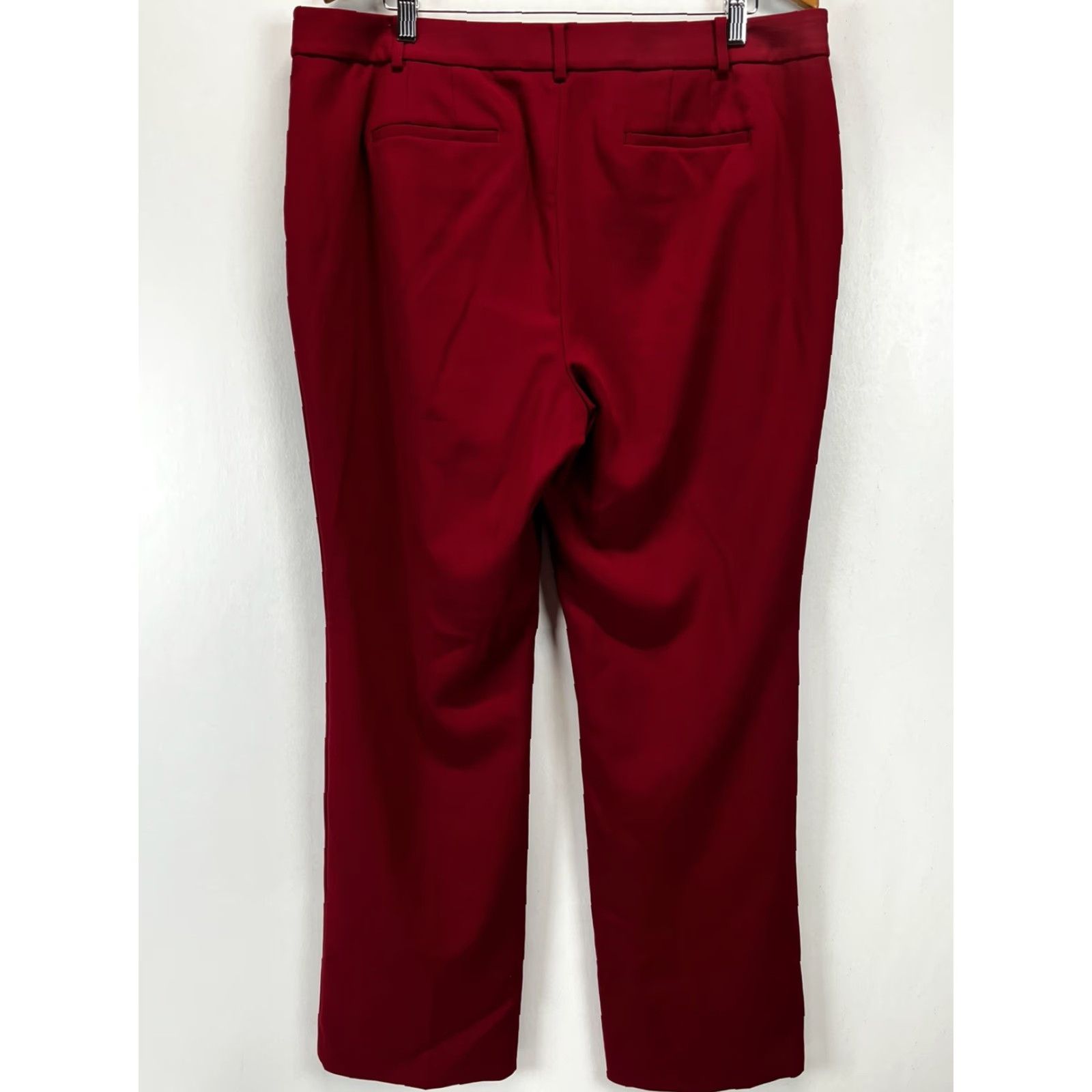 Talbots Talbots NEW! Red Dark Dress Pants 16 Italian Fabric Slight Bootcut Flat Front Woman Regular Size 16 Polyester Blend Style: Dress Pants Size 38" / US 16 / IT 52 - 3 Thumbnail