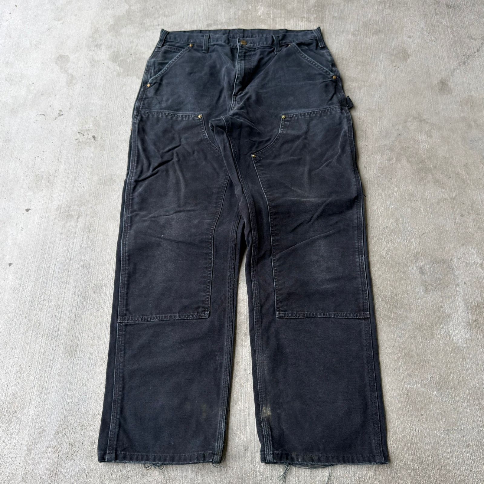 Carhartt × Vintage Carhartt black double knee work wear carpenter pants Size US 33 - 1 Thumbnail