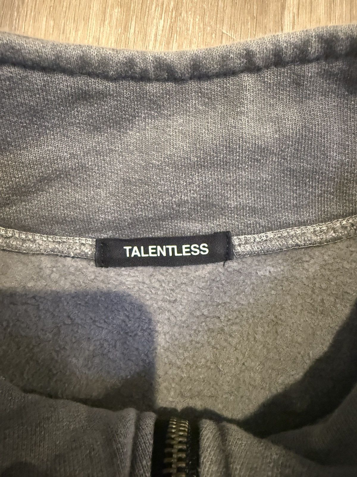 Talentless Talentless Grey Quarter Zip Heavy Hoodie Jacket Size XL Size US XL / EU 56 / 4 - 4 Thumbnail