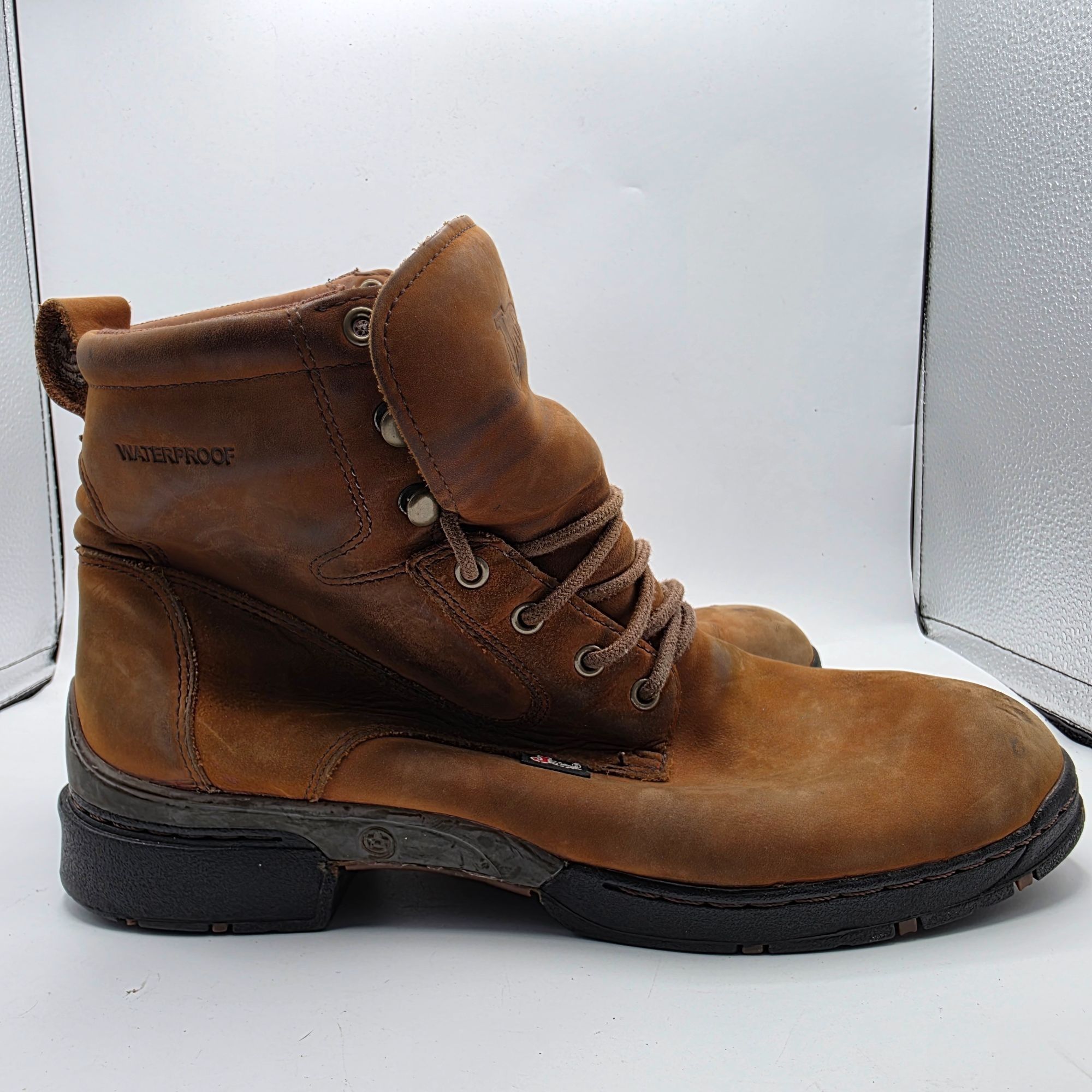 Justin Justin Mens Size 9 D Brown Work Boots Waterproof Outdoors Ca Size US 9 / EU 42 - 12 Thumbnail