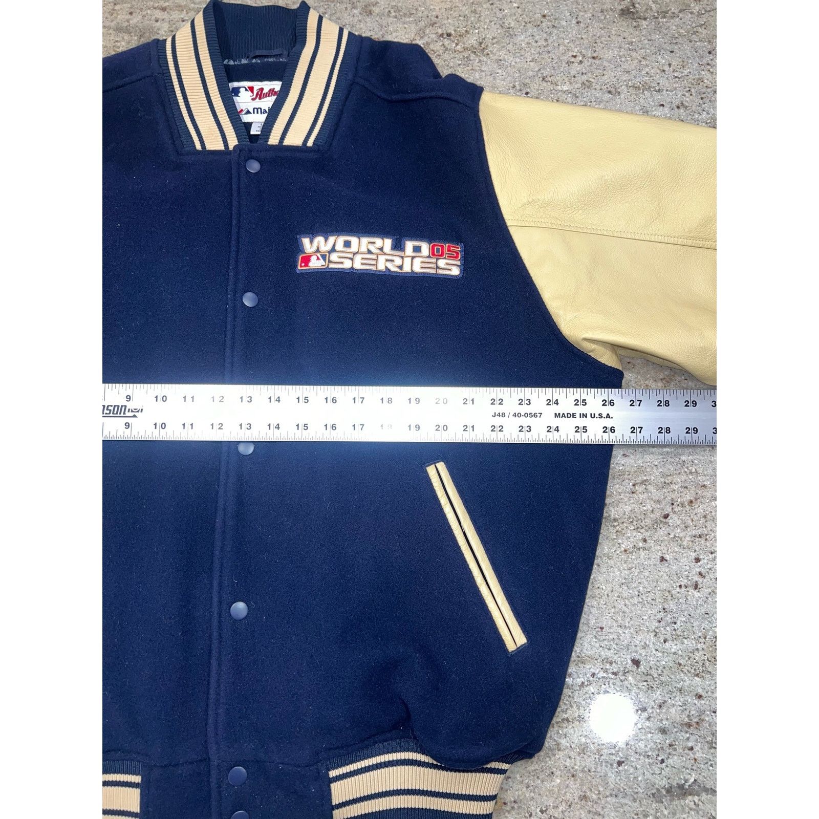 Majestic 2005 World Series Majestic Varsity Jacket Size Mens Large Size US L / EU 52-54 / 3 - 4 Thumbnail