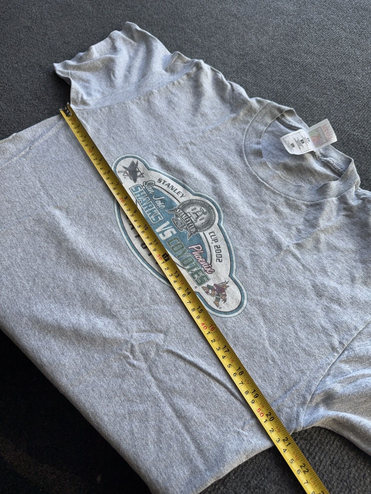 NHL Vintage 2002 NHL Stanley Cup Playoffs Sharks Coyotes 00s Tee Size US M / EU 48-50 / 2 - 15 Thumbnail