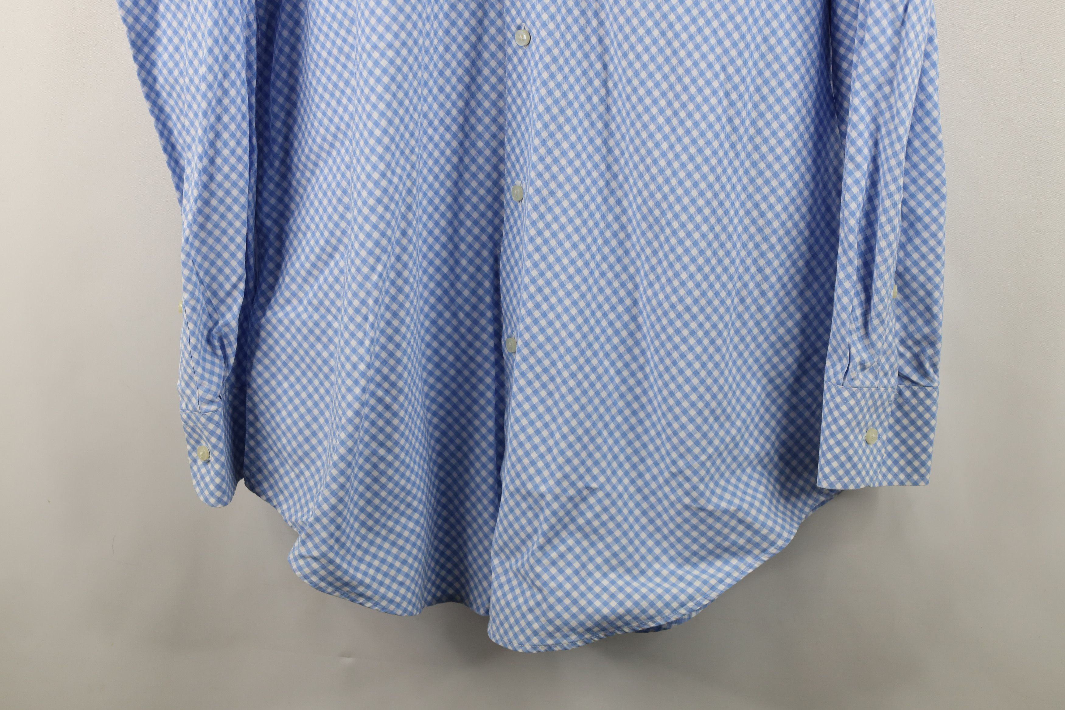Peter Millar Peter Millar Gingham Collared Button Down Shirt Blue Cotton Size US M / EU 48-50 / 2 - 3 Thumbnail