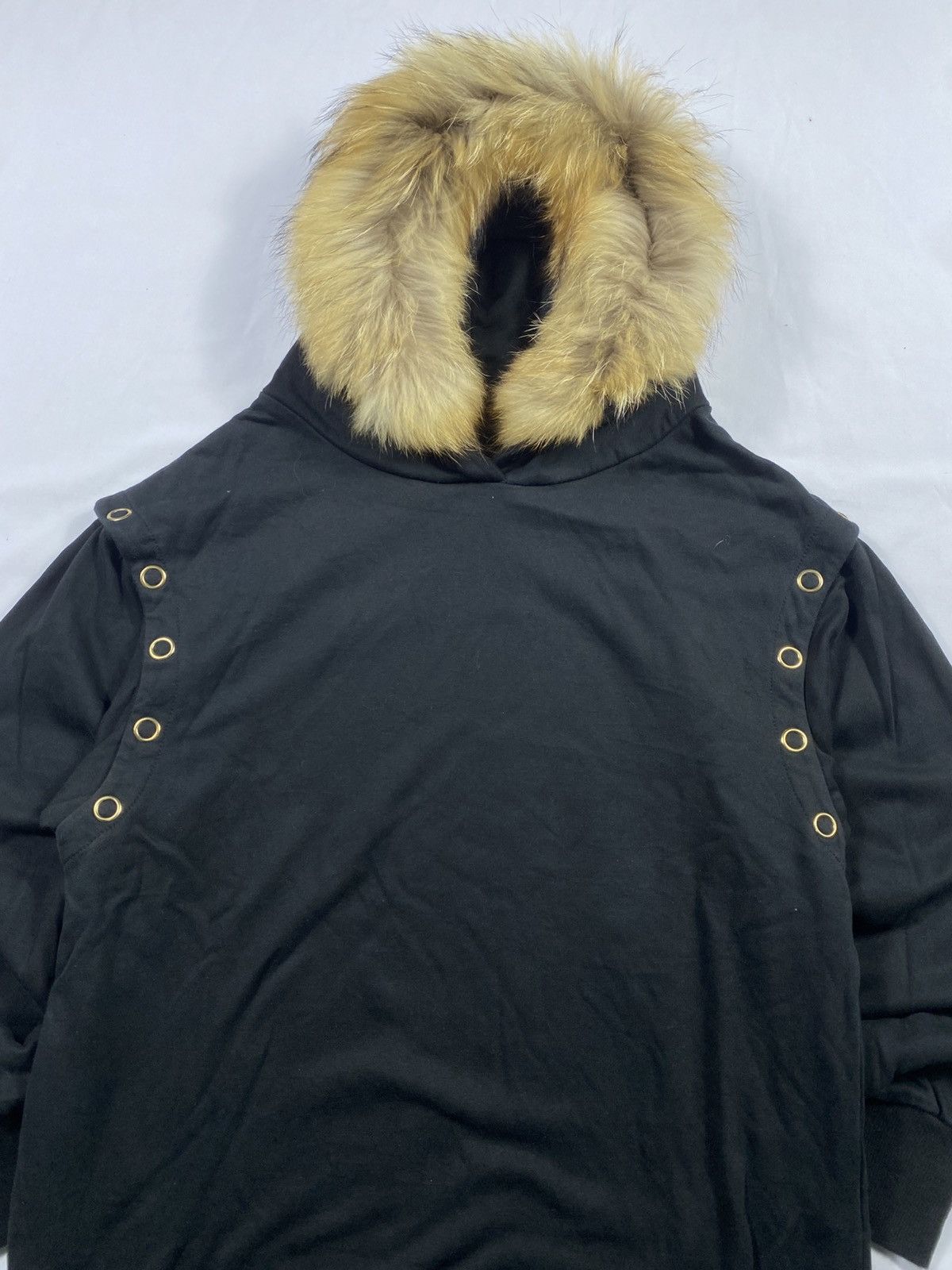 Hysteric Glamour Japanese Black Studed Gothic punk fur hoodie Size US L / EU 52-54 / 3 - 3 Thumbnail