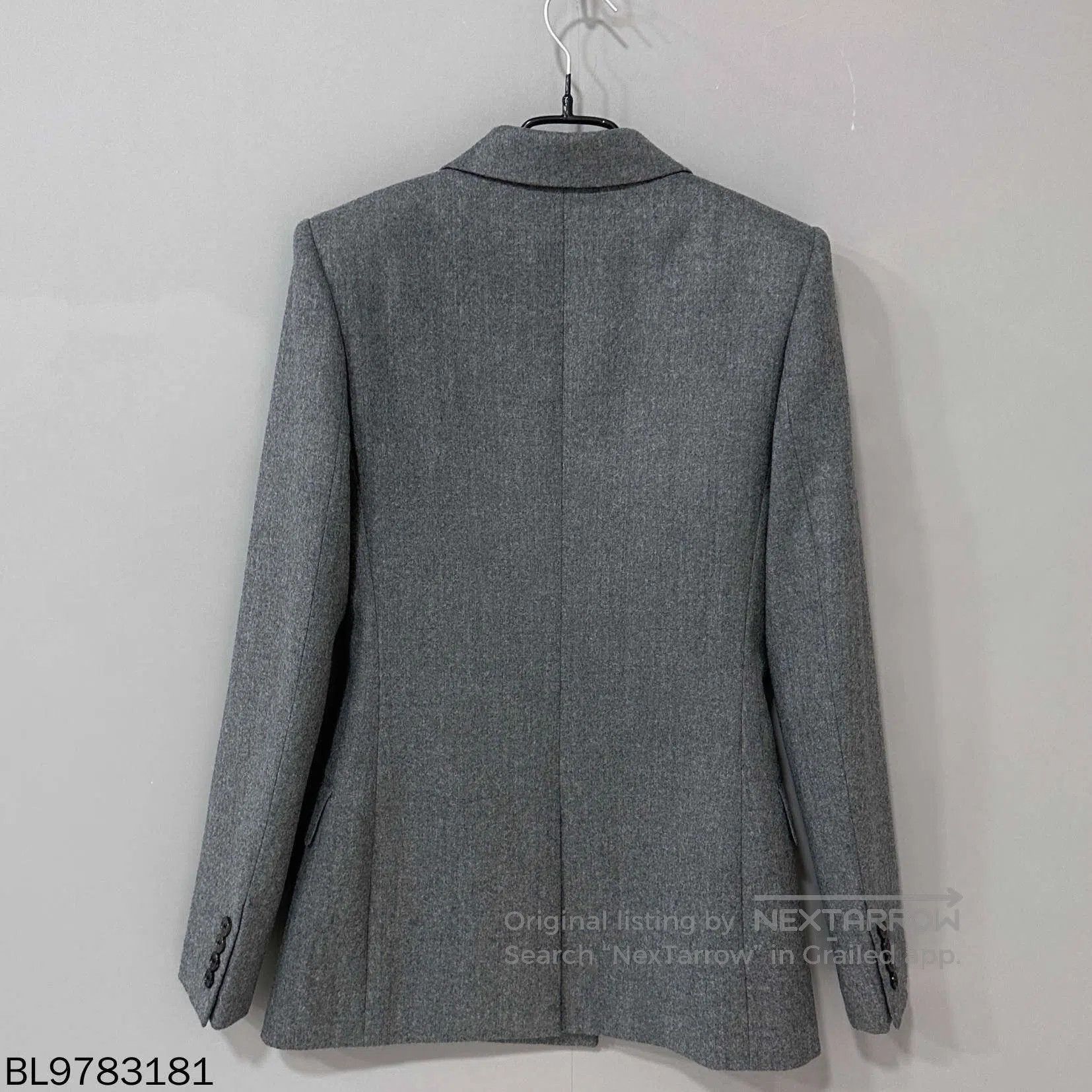 Saint Laurent Paris Saint Laurent Gray Double-Breasted Blazer. Size XS / US 0-2 / IT 36-38 - 3 Thumbnail