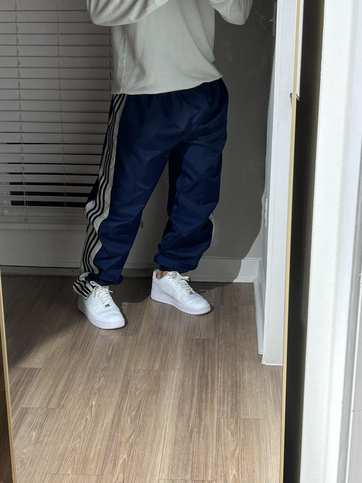 Adidas × Vintage Adidas Vintage Mens Nylon Pants Drill Y2K Size US 36 / EU 52 - 1 Thumbnail
