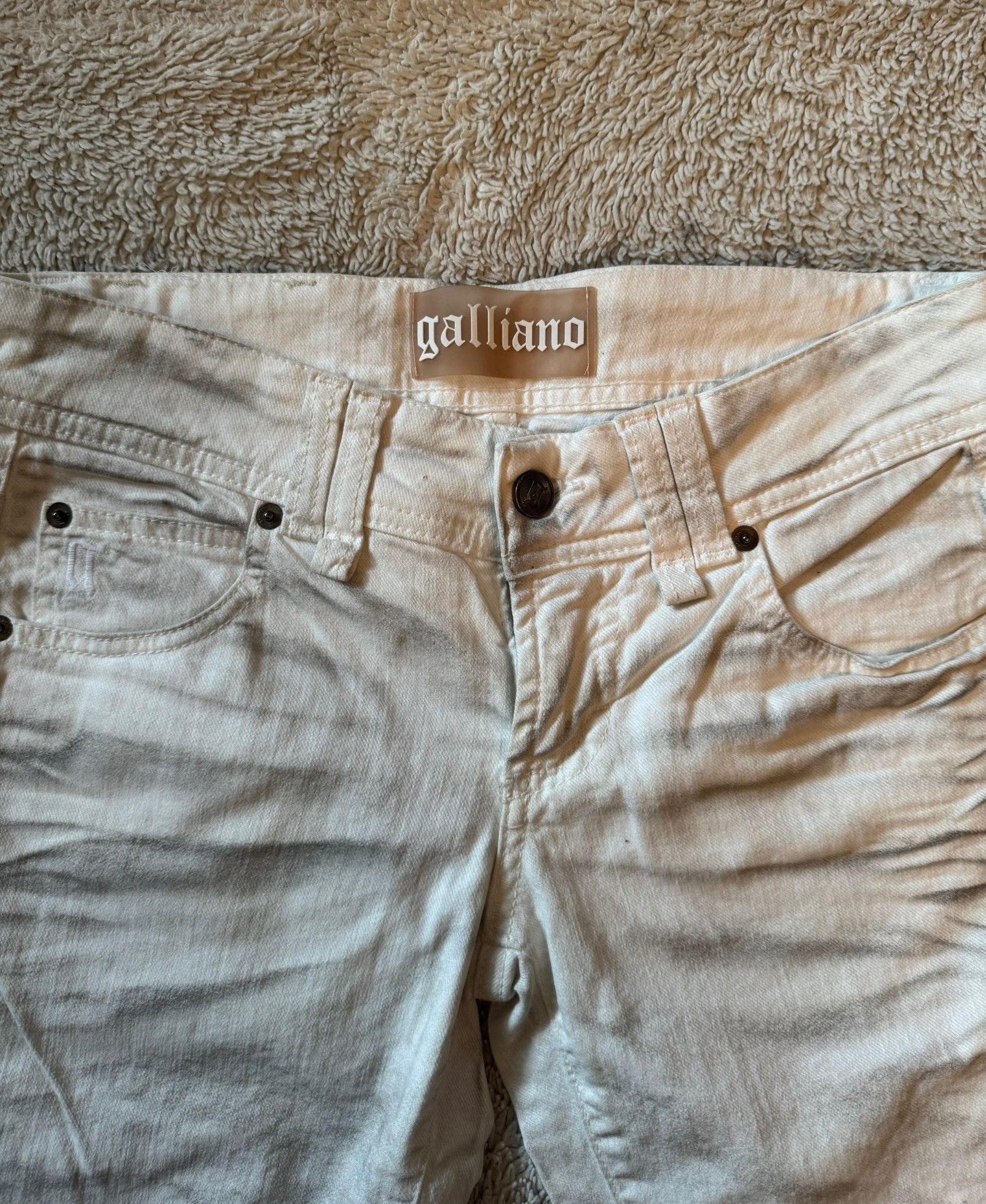 John Galliano Galliano Vintage Y2K Dirty Fade Skinny Jeans size 26 Size 26" / US 2 / IT 38 - 5 Thumbnail