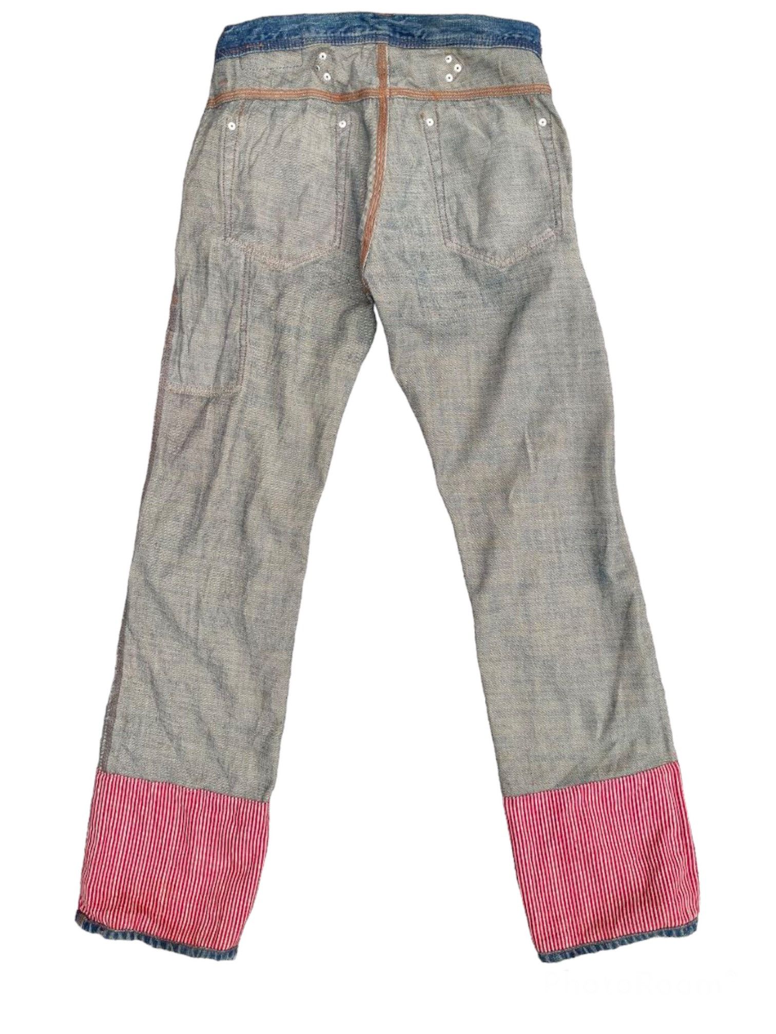 If Six Was Nine Back Vintage Distressed Denim Size US 32 / EU 48 - 13 Thumbnail