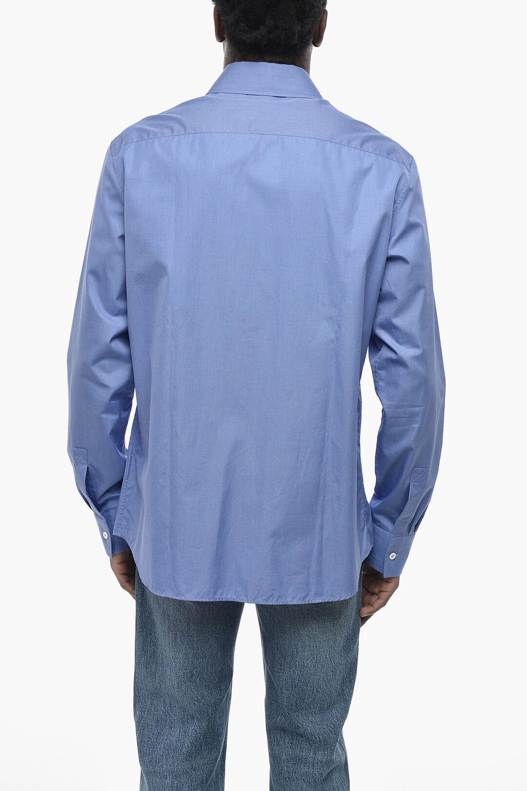Bottega Veneta og1mm0426 Cotton Shirt in Blue Size US L / EU 52-54 / 3 - 2 Thumbnail