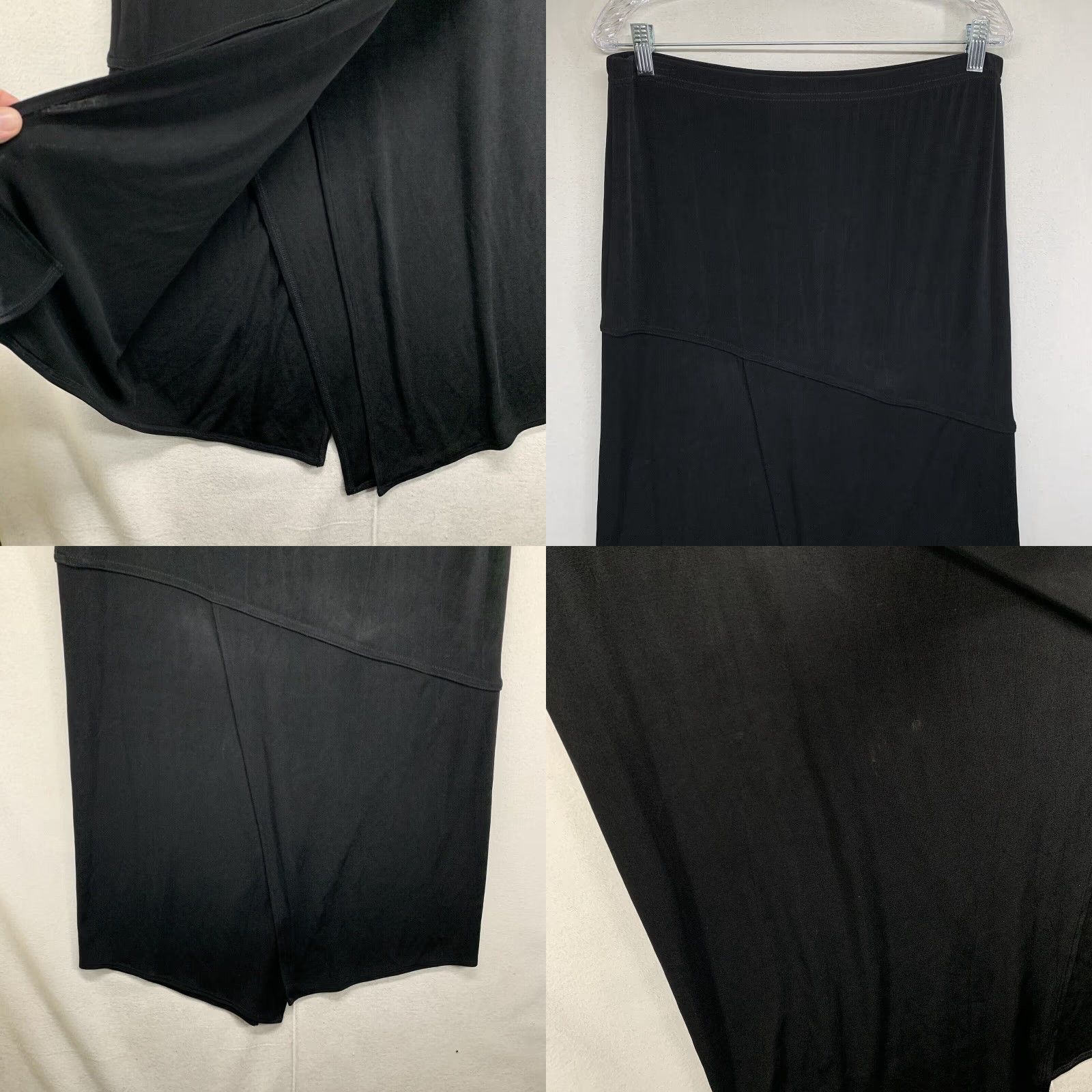 Hope VINTAGE Christian Hope Skirt Womens Petite Small Black Midi Wrap All Seasons 80s 90s Gothic Size 28" / US 6 / IT 42 - 8 Thumbnail