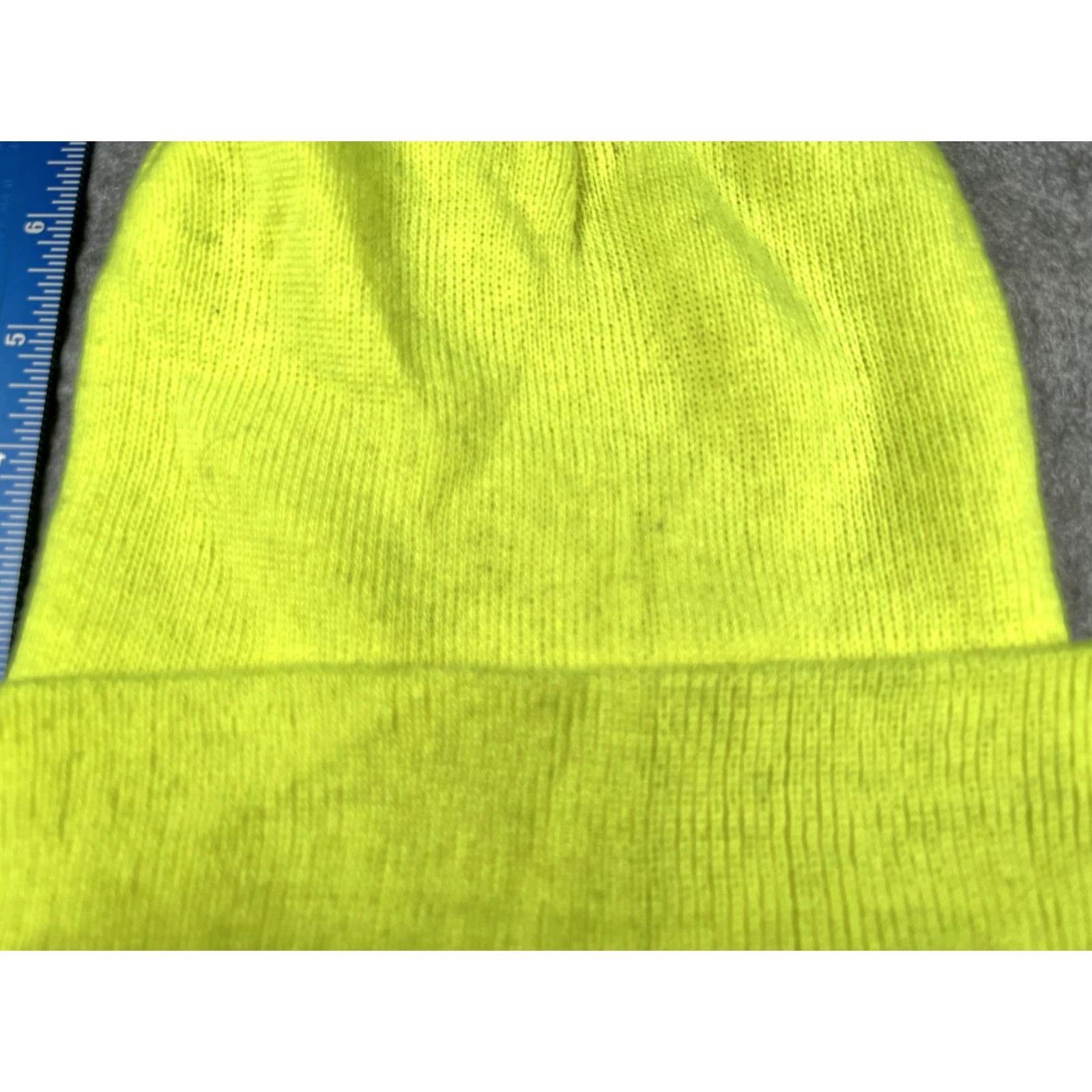 Vintage Knit Beanie Mens One Size Yellow Solid Soft Stretch Winter Warm Casual Hat Size ONE SIZE - 2 Thumbnail