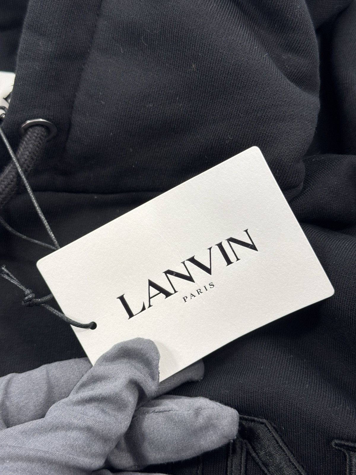 Lanvin LOGO EMBROIDERED HOODIE Size US XL / EU 56 / 4 - 7 Thumbnail