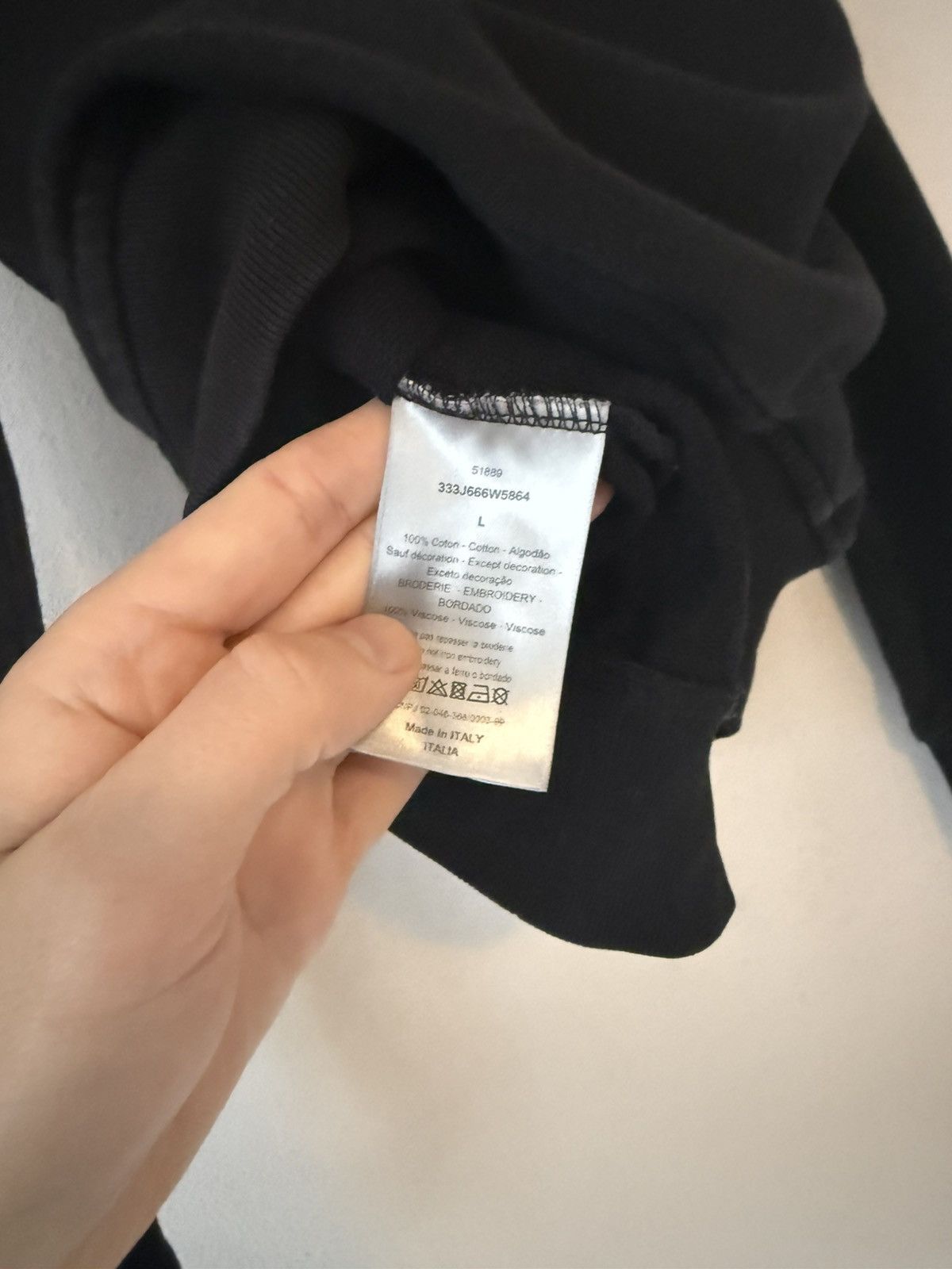 Dior Dior Black Sweatshirt with Circular Logo Print Size US L / EU 52-54 / 3 - 5 Thumbnail