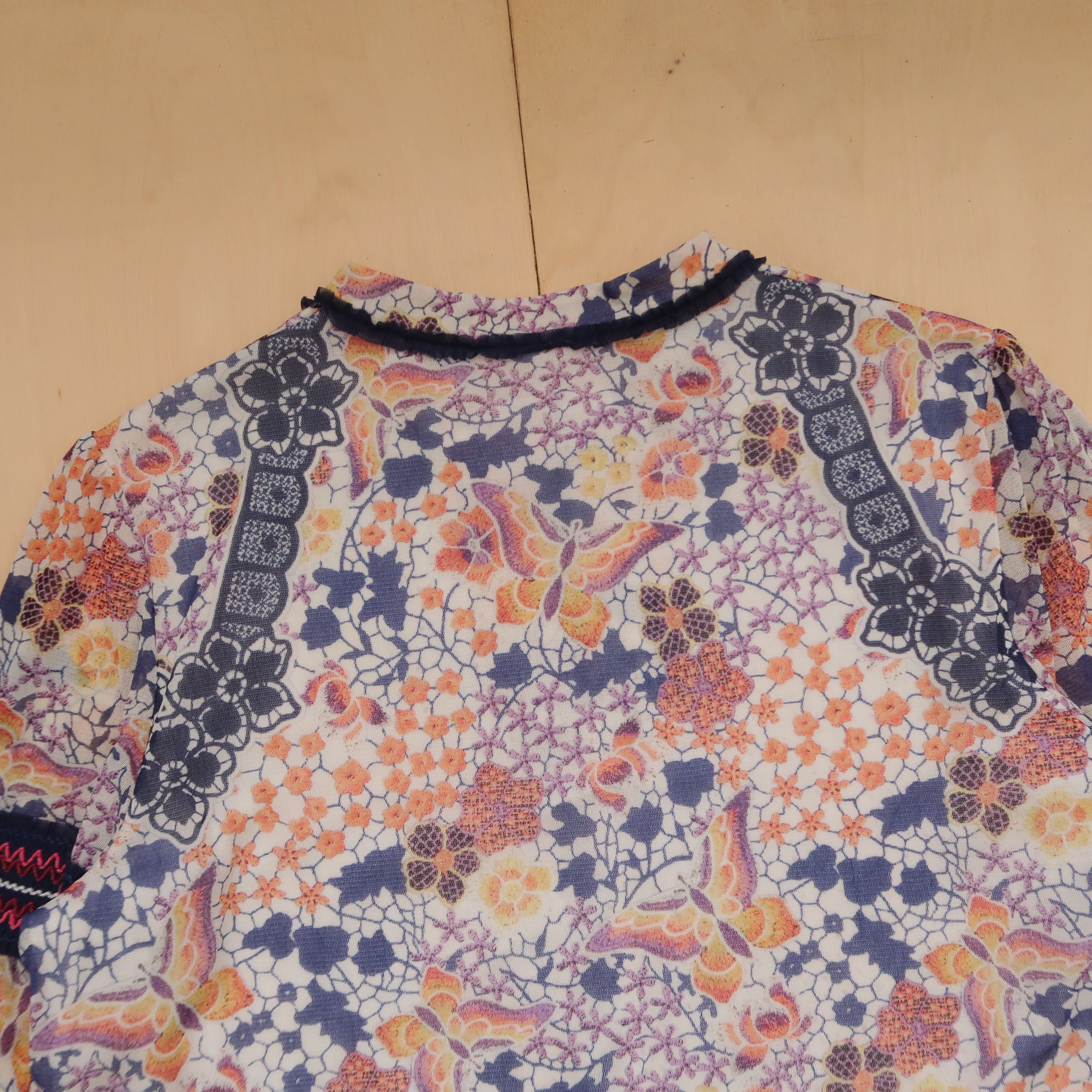 Vivienne Tam S/S 99 Butterfly Buddha Floral Mesh Long Sleeve Size M / US 6-8 / IT 42-44 - 15 Thumbnail