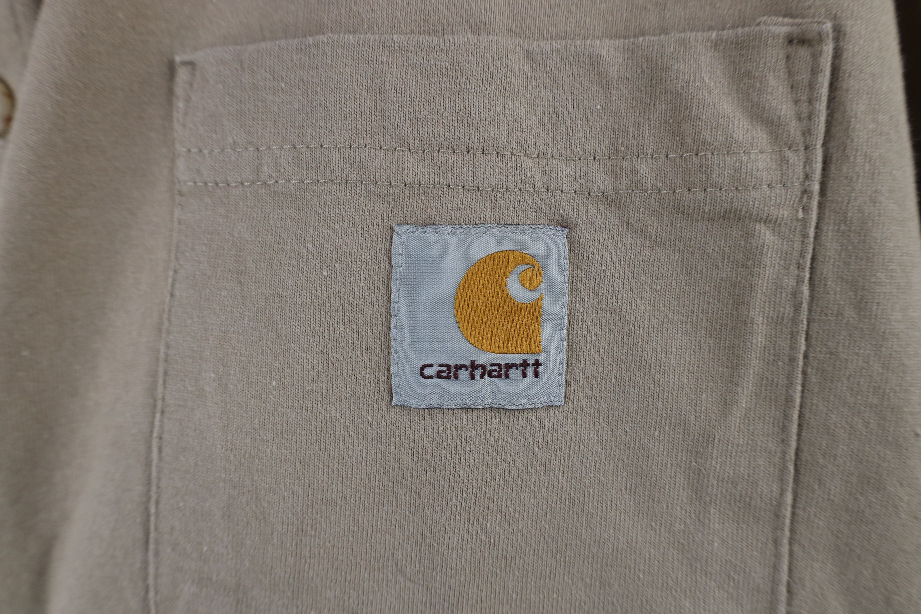 Carhartt × Vintage Vintage Y2K Carhartt Spell Heavyweight Pocket Henley T-Shirt Size US XXL / EU 58 / 5 - 4 Thumbnail