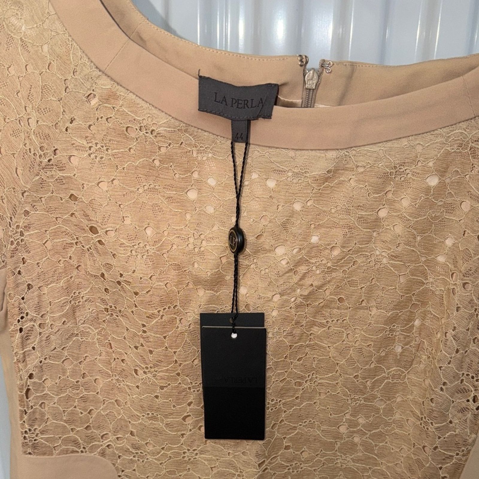 La Perla LA PERLA beautiful Tan Lace Dress Tan Size 10 Womens Size L / US 10 / IT 46 - 3 Thumbnail