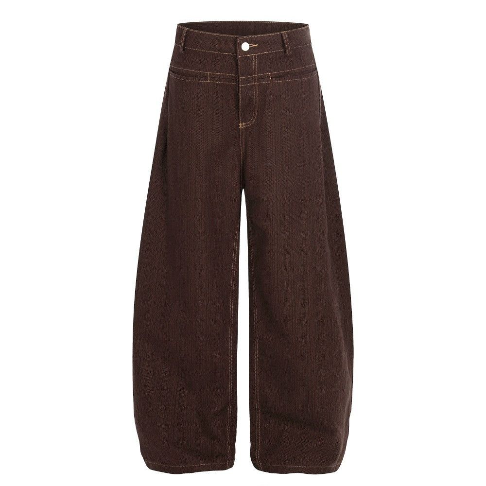 Japanese Brand American-style men's loose cros embroidered curved trousers Size US 32 / EU 48 - 2 Thumbnail