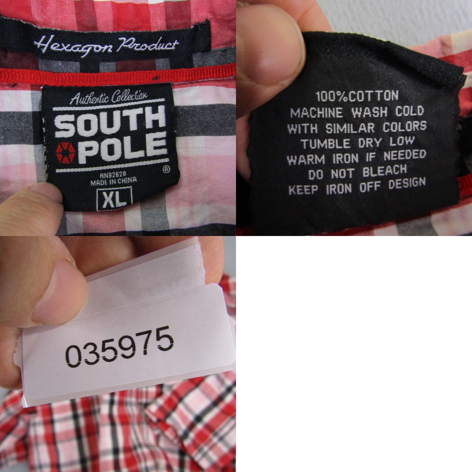 Southpole VINTAGE Southpole Shirt Mens XL Red Plaid Button-Up Casual Hip Hop Y2K Size US XL / EU 56 / 4 - 8 Thumbnail