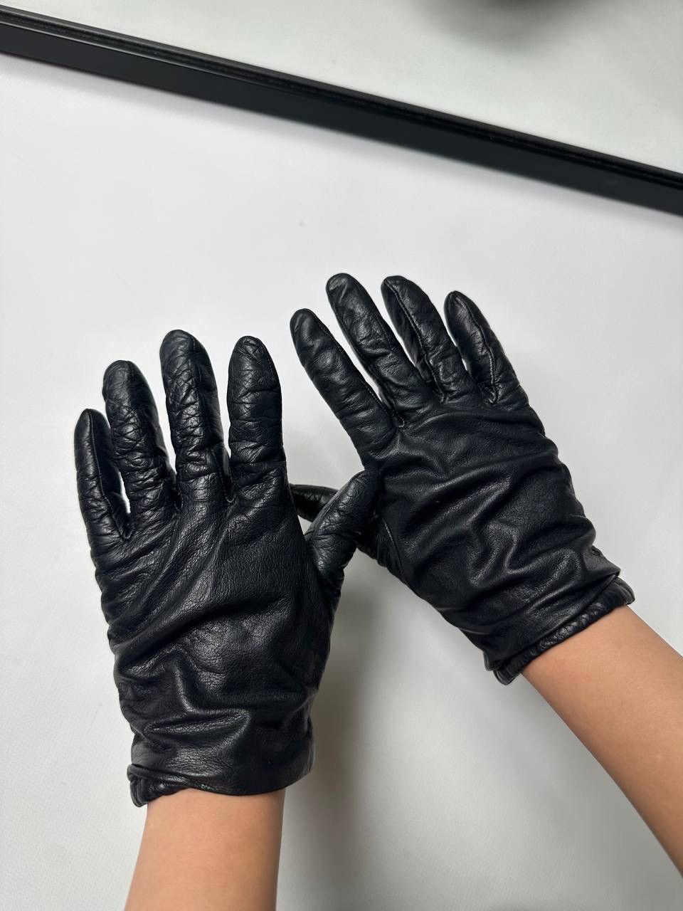 Burberry 90s Burberrys Vintage Rare Leather Womens Gloves Size ONE SIZE - 11 Thumbnail