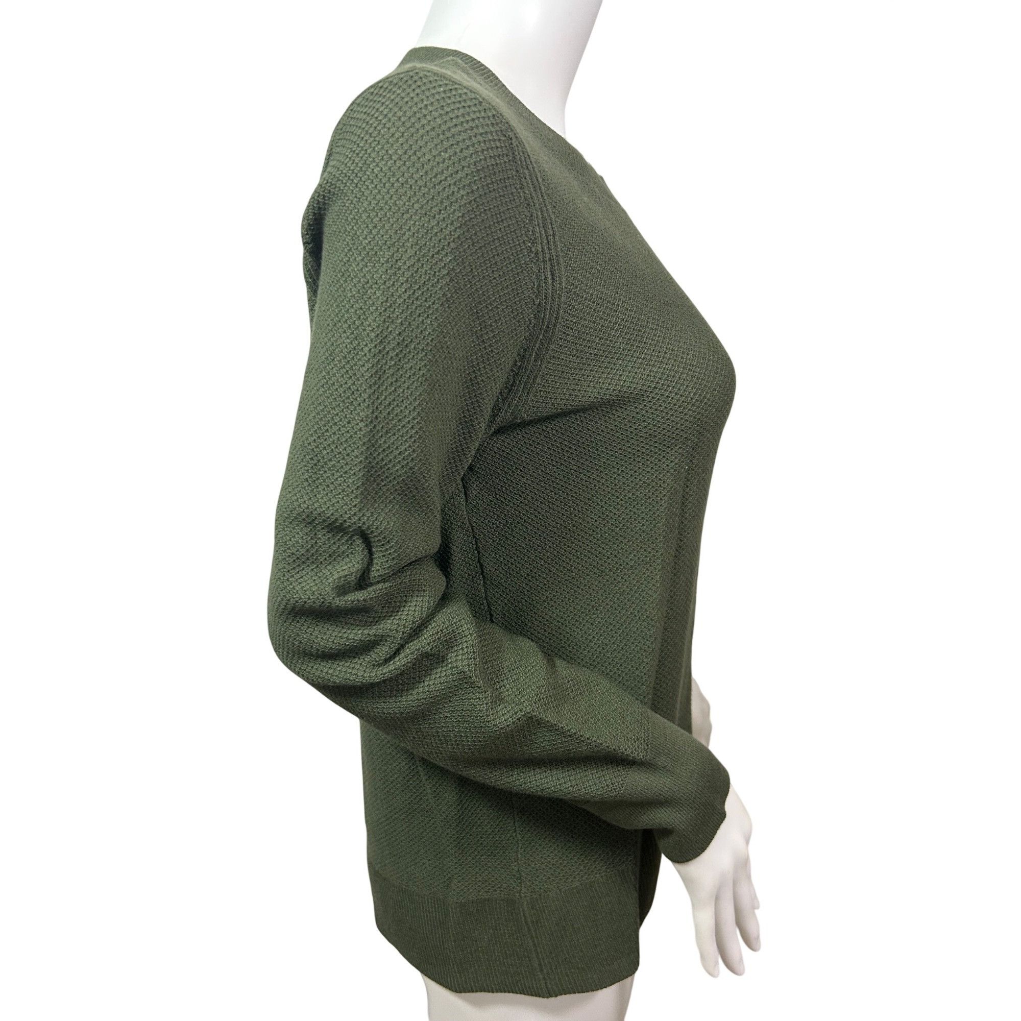 Gap GAP Women’s Sweater S Green Crewneck Pullover Long Sleeve Ri Size S / US 4 / IT 40 - 2 Thumbnail