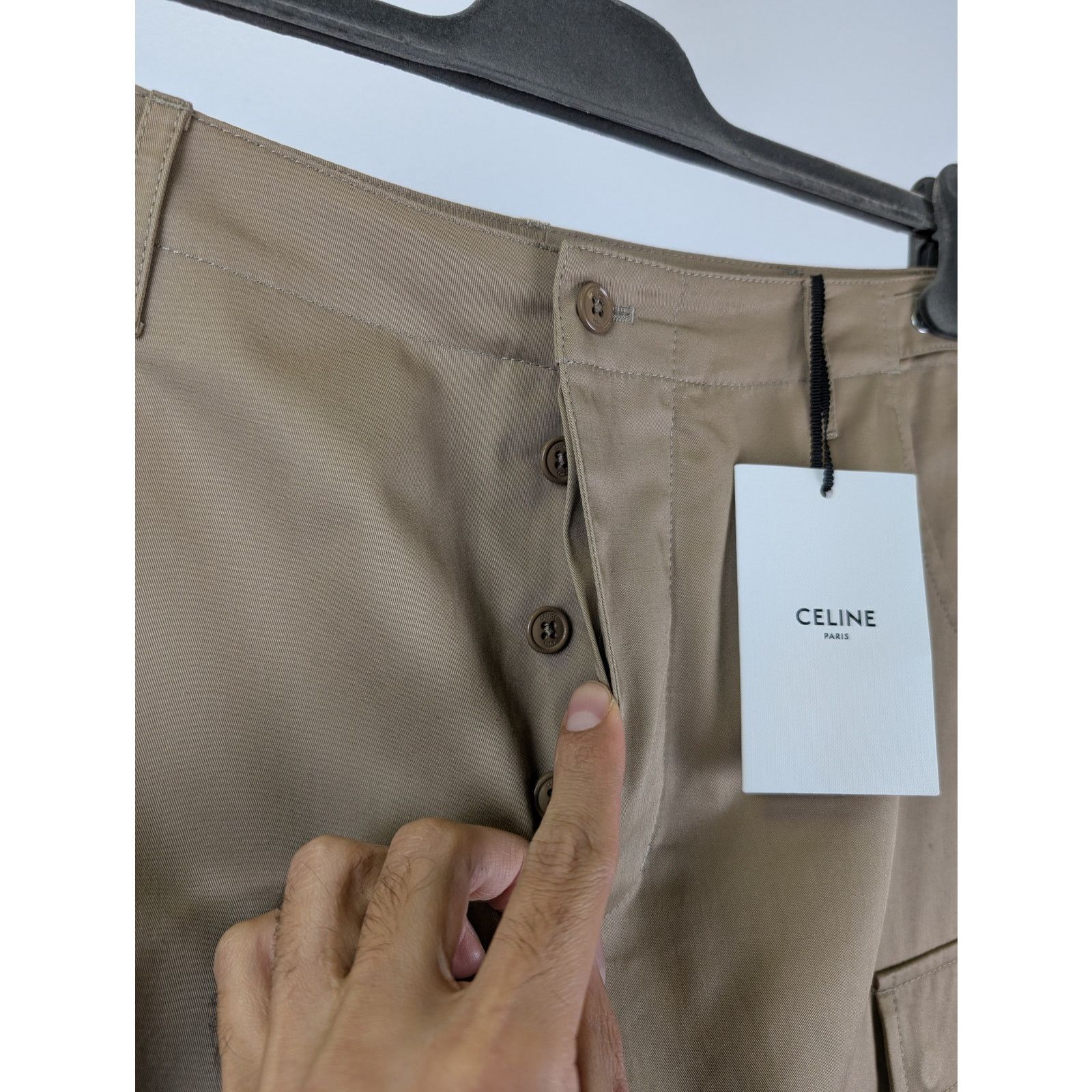 Celine o1rshd1 Shorts With Celine Strap in Beige Size US 32 / EU 48 - 4 Thumbnail
