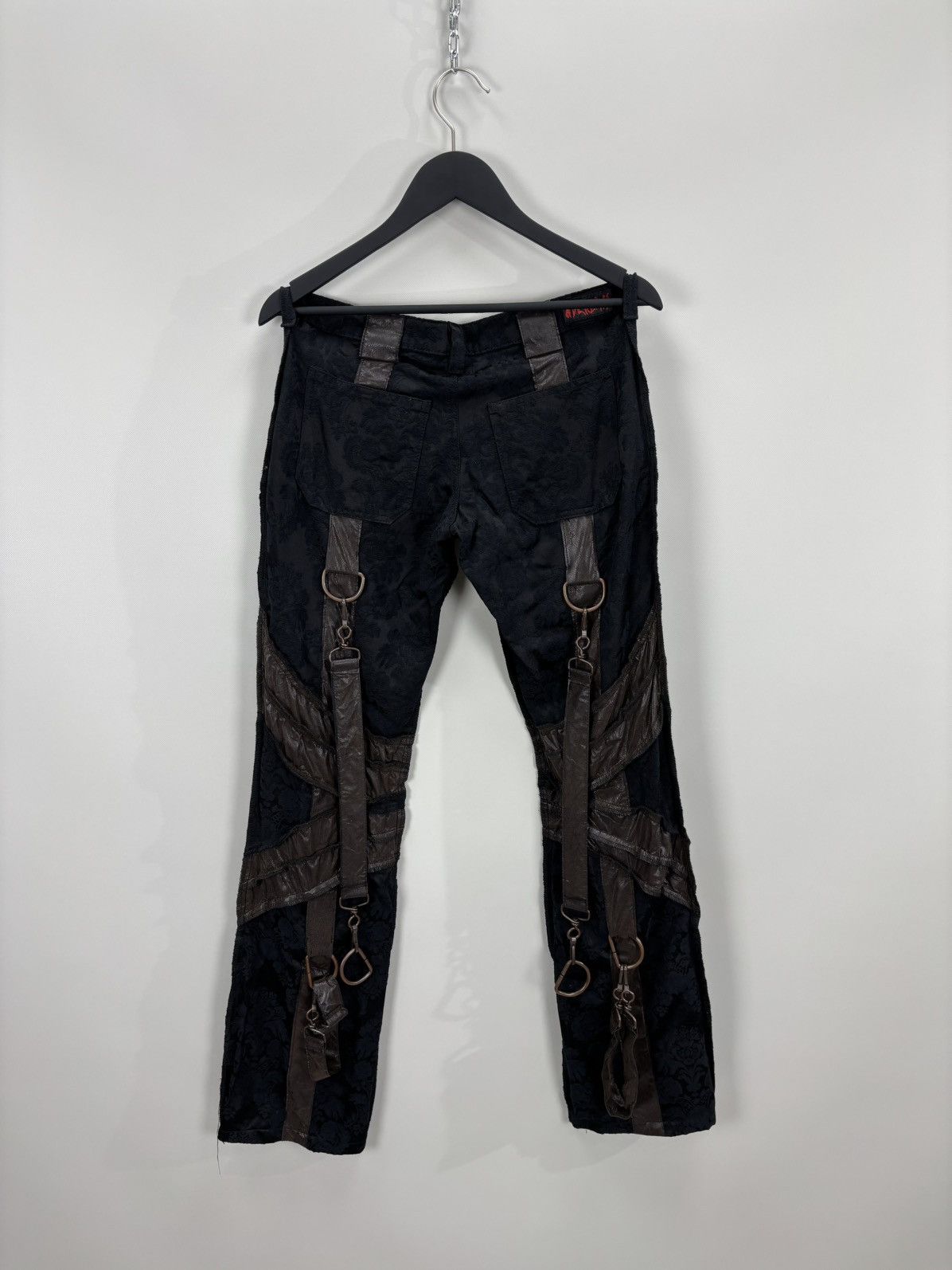 Japanese Brand Womens pants Y2k Punk Aderlass Size 28 Color Black Size 24" / US 00 / IT 34 - 8 Thumbnail