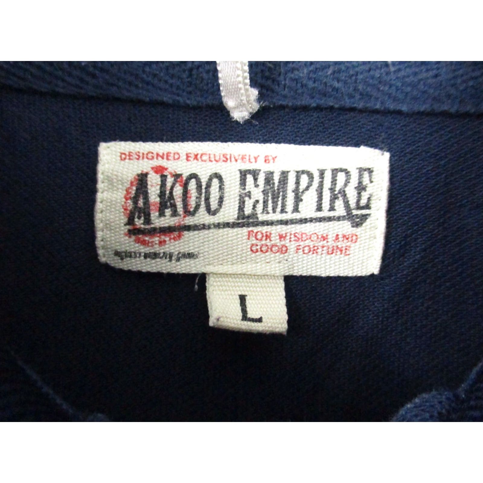 Vintage Akoo Empire Shirt Large Mens Polo Navy Navy Blue Short Sleeve Shirt Size US L / EU 52-54 / 3 - 4 Thumbnail
