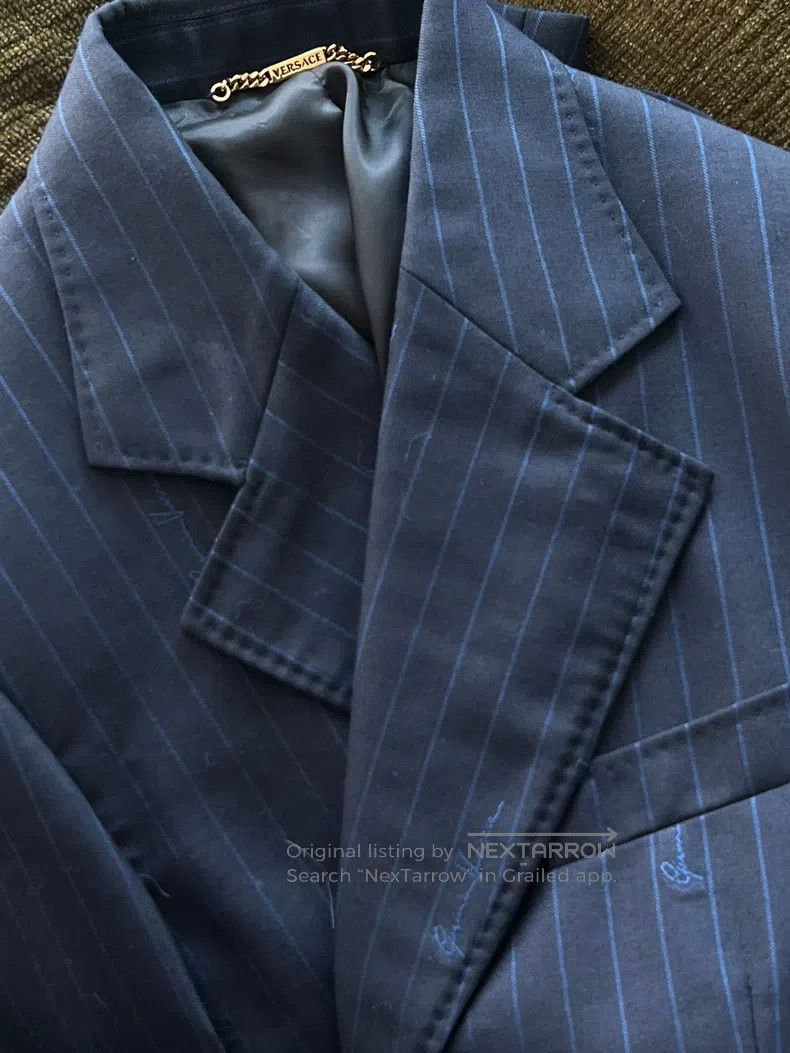Versace Versace Classic logo striped suit Size 44S - 6 Thumbnail