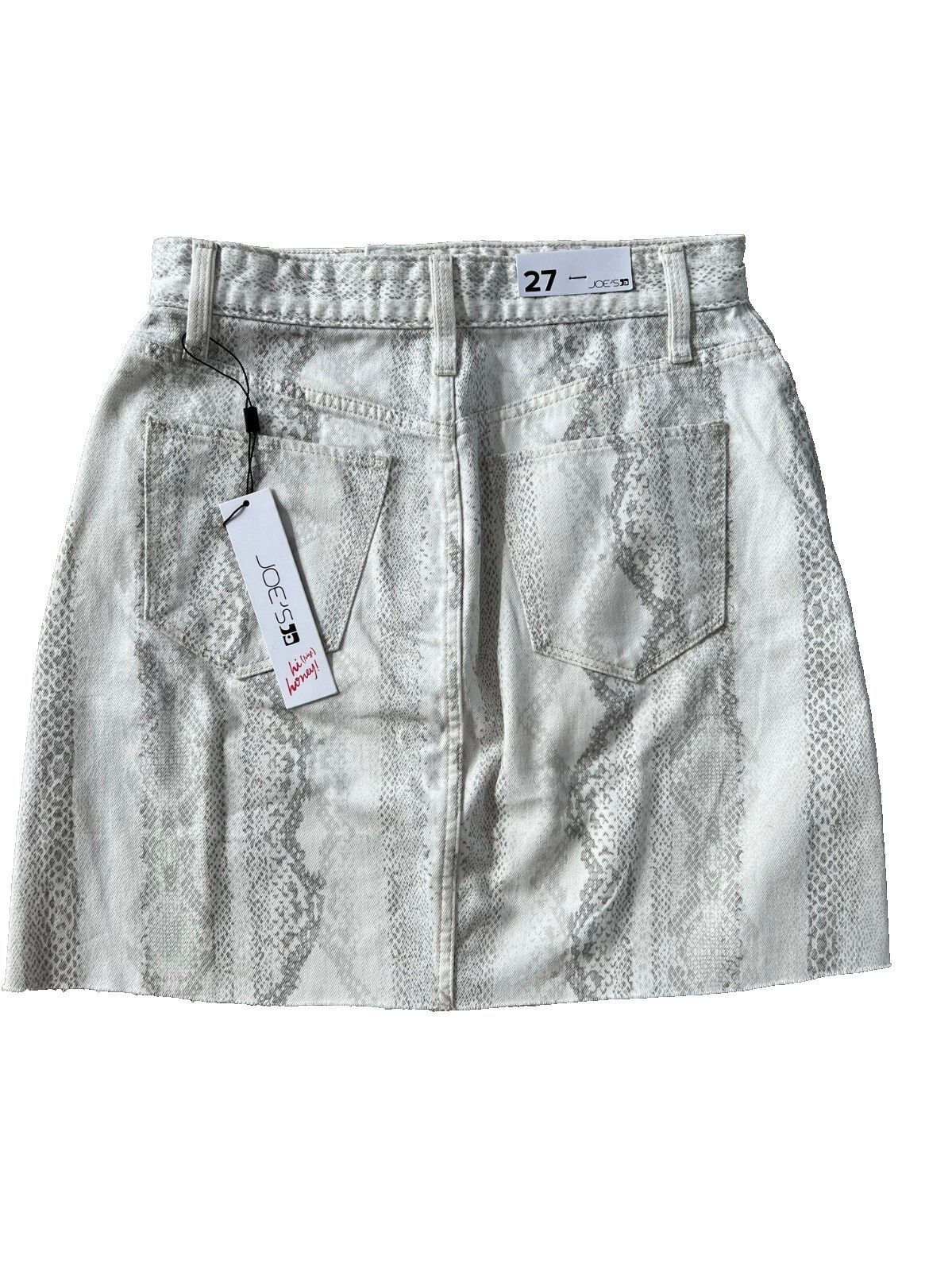 Joe's Joe’s A-Line Mini Skirt High Rise Snake Print Cut Hem ( 27 ) Size 27" / US 4 / IT 40 - 5 Thumbnail