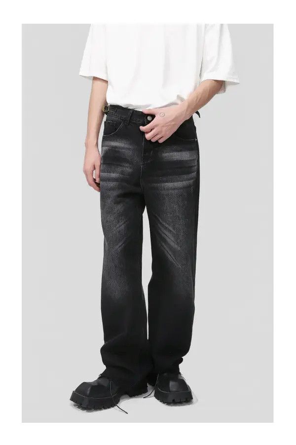 VIBE Black washed loose straight jeans Size US 32 / EU 48 - 2 Thumbnail