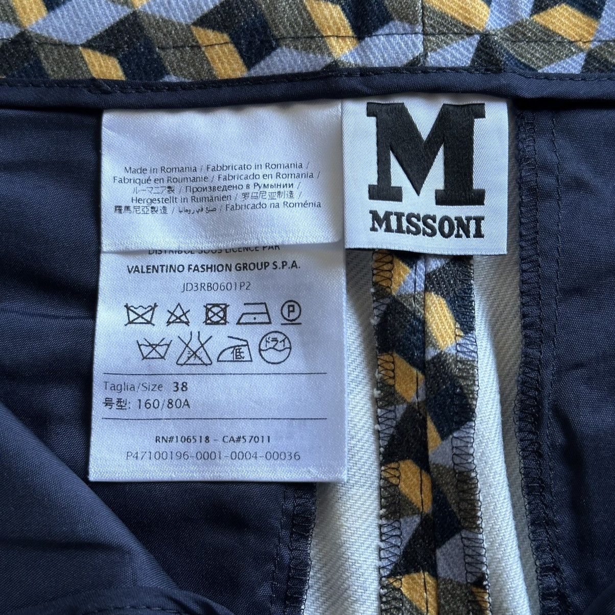 Missoni MISSONI Geometric Pattern Slim Fit Trousers Size 28" / US 6 / IT 42 - 4 Thumbnail