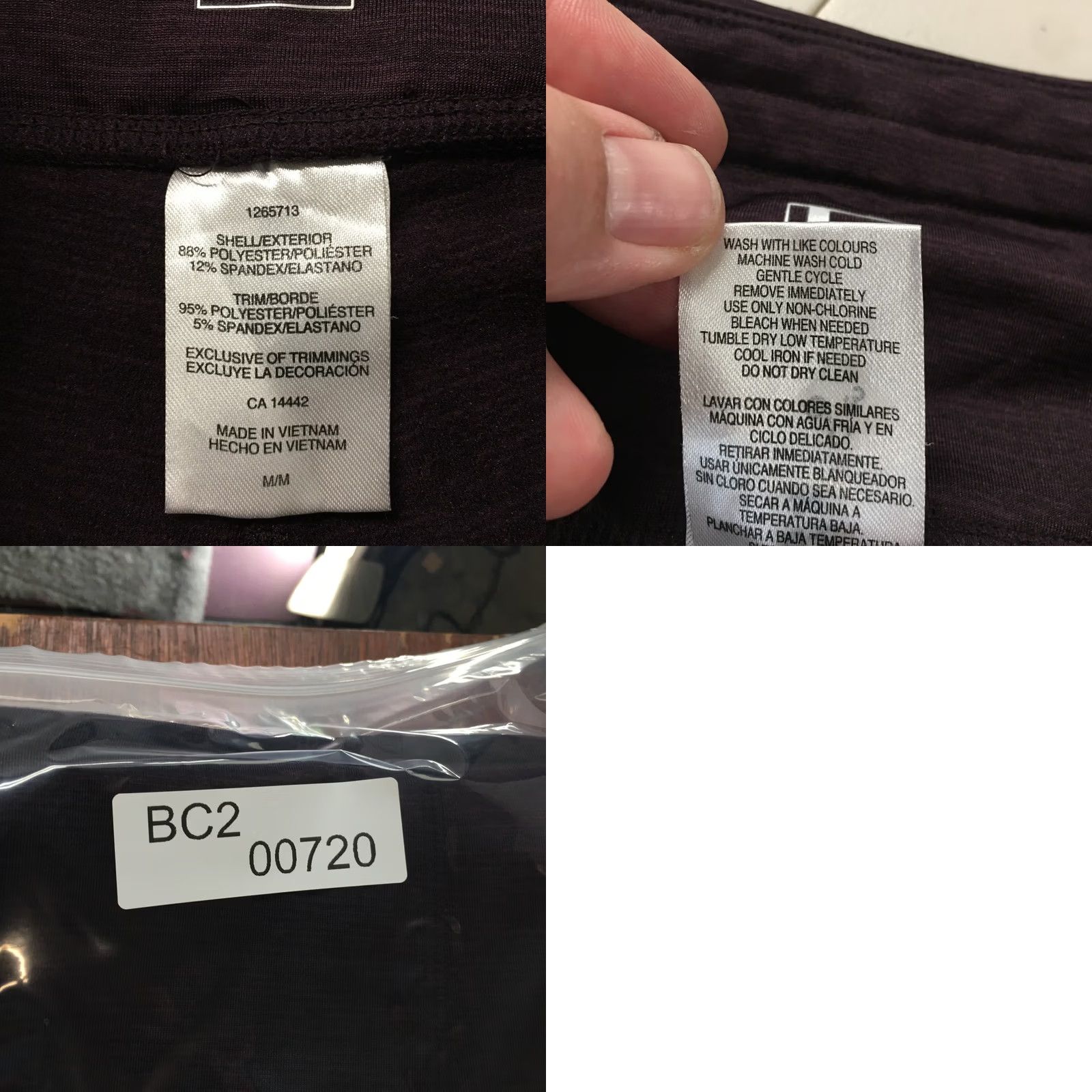 Vintage MONDETTA Leggings Womens Medium Purple Heather High Rise Active Stretch Yoga Pants Size 32" / US 10 / IT 46 - 10 Thumbnail