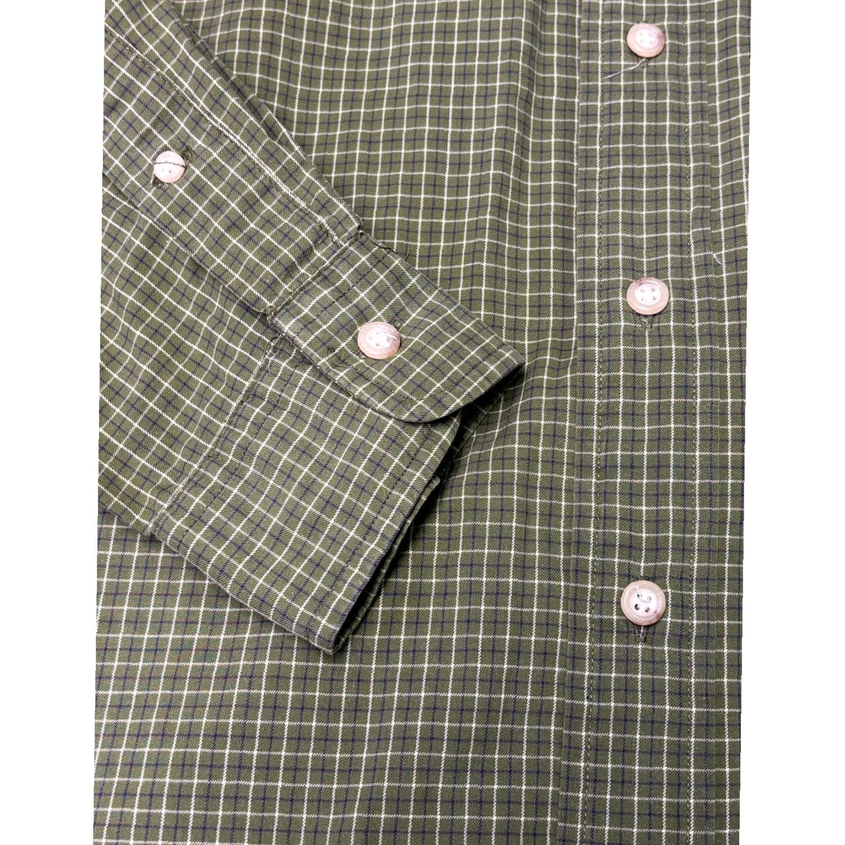 Ralph Lauren Ralph Lauren Button-Up Shirt Men Large Green White Navy Plaid Check Classic Fit with Pockets Size US L / EU 52-54 / 3 - 3 Thumbnail