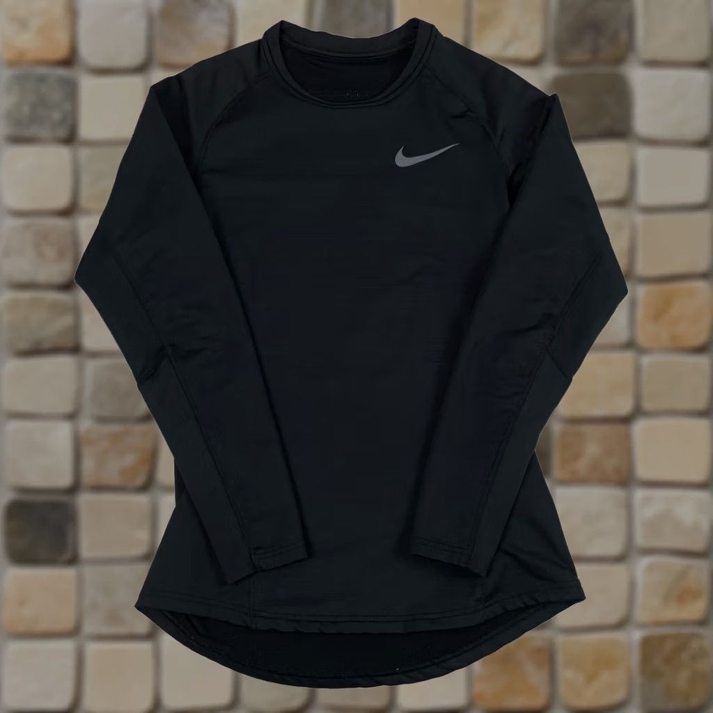 Nike Nike Dri-Fit Compression Crew Shirt Mens Small Black Vertical Workout Size US S / EU 44-46 / 1 - 1 Thumbnail