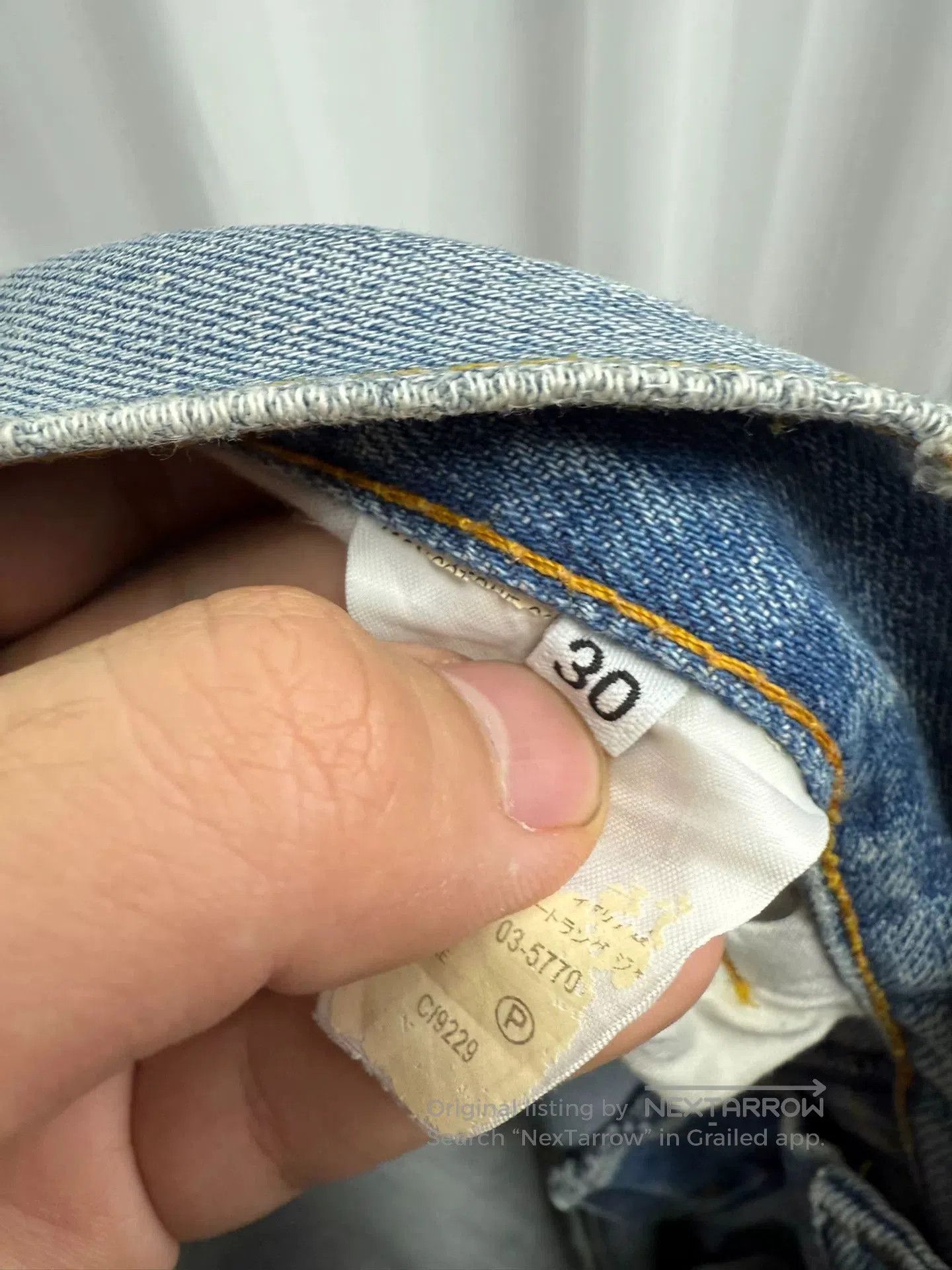 Helmut Lang classic washed denim pants with distressing. Size US 30 / EU 46 - 8 Thumbnail