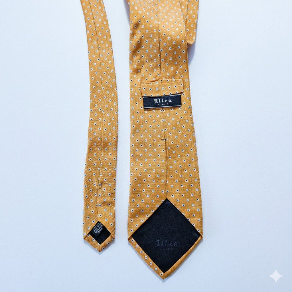 Altea Altea Milano 100% Silk Vintage Orange Tangerine Navy Blue Size ONE SIZE - 3 Thumbnail