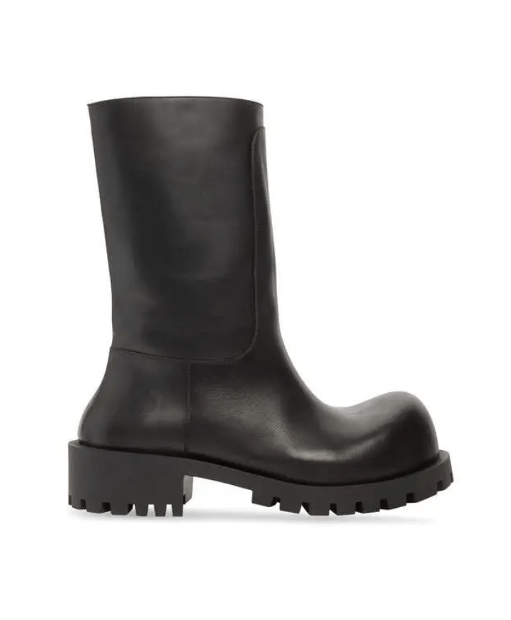 Balenciaga Hummer Boots In Matte Leather in Black, Men's (Size 8)