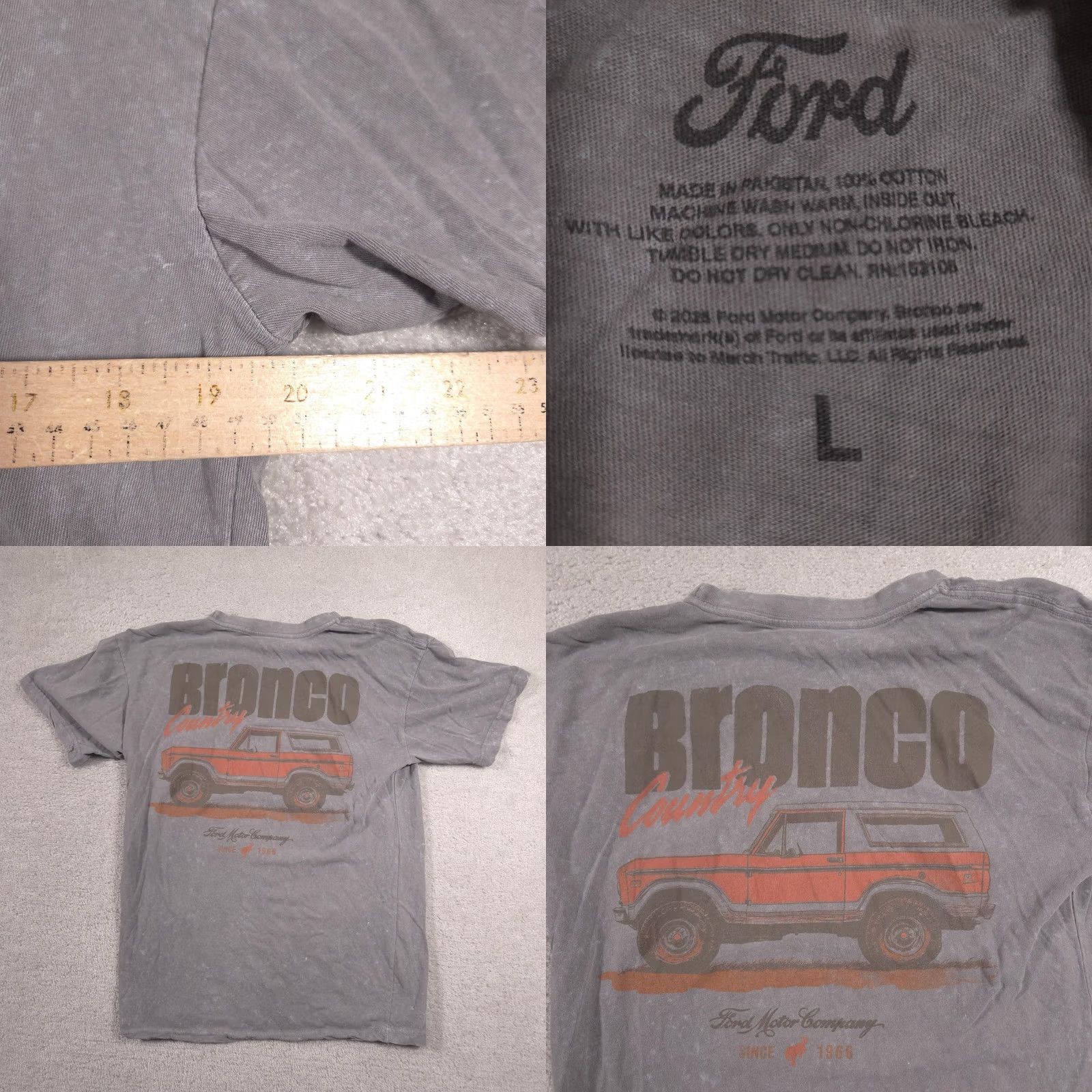 Ford Ford Shirt Mens Large Gray Bronco Country Graphic Tee Tagless 1966 Off Road Size US L / EU 52-54 / 3 - 8 Thumbnail
