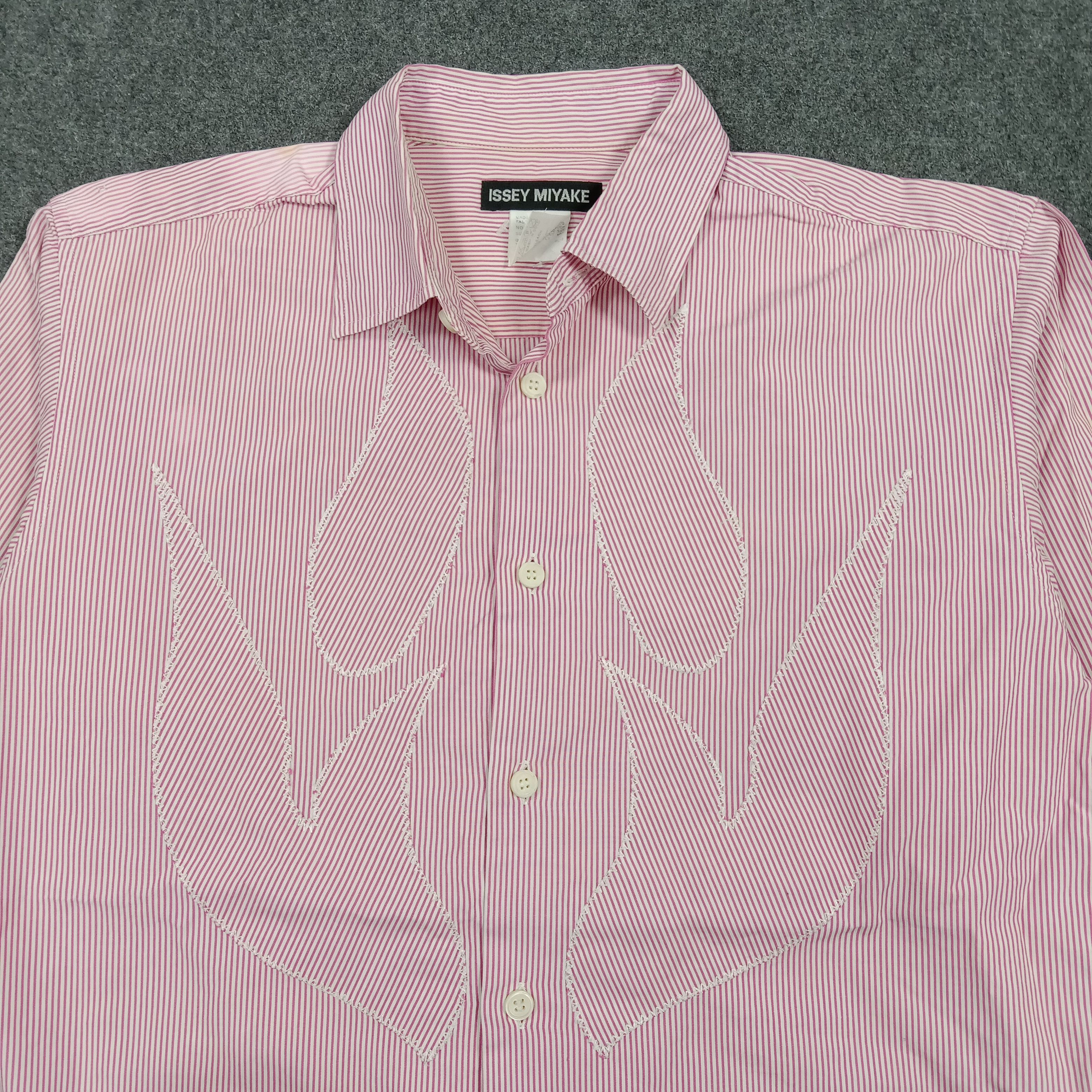 Issey Miyake Issey Miyake Japanese Designer Striped Shirt C294N73 Size US M / EU 48-50 / 2 - 2 Thumbnail