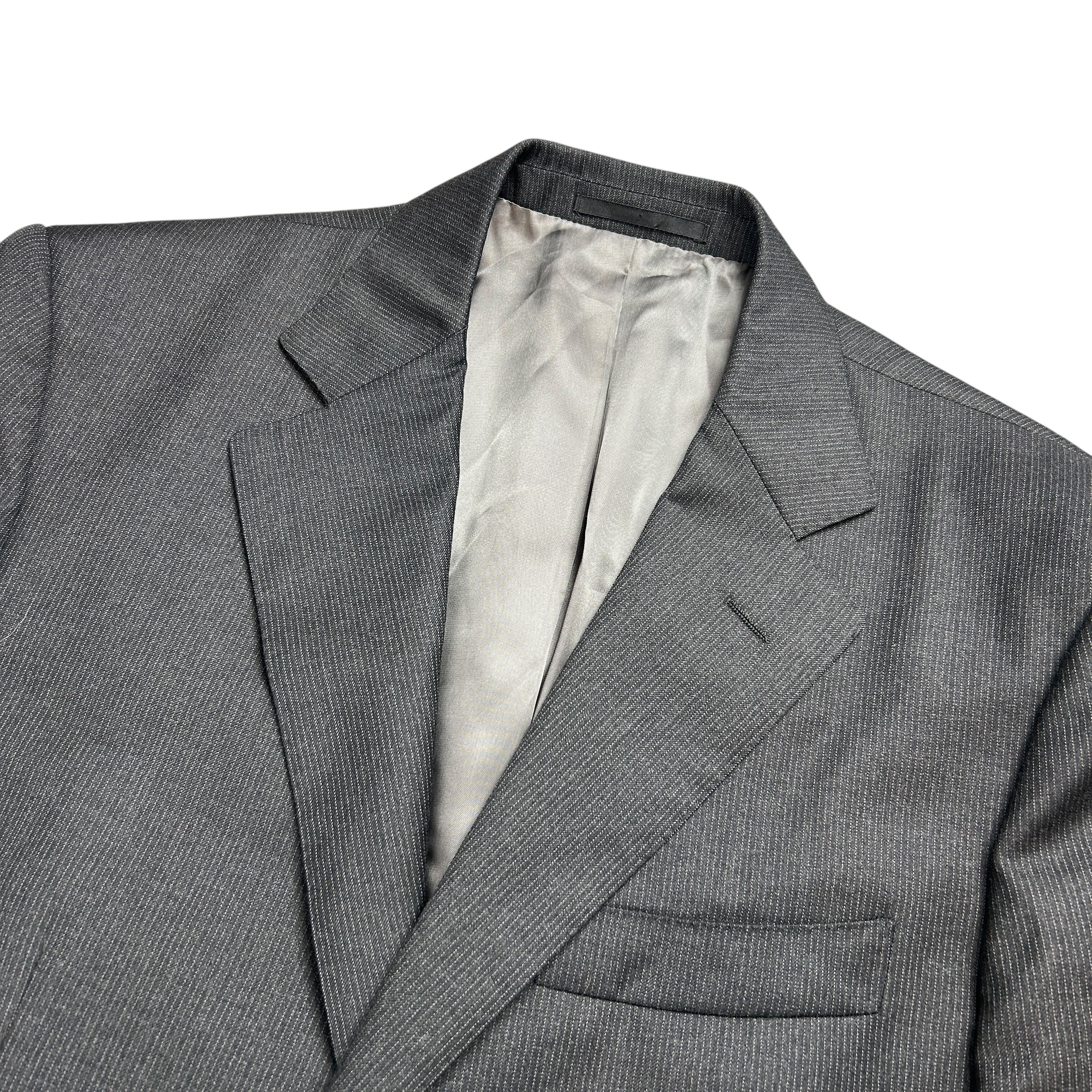 Suitsupply Suitsupply Gray Pinstripe Drop 7 Slim 110 Wool Blazer 40L Size 40L - 3 Thumbnail