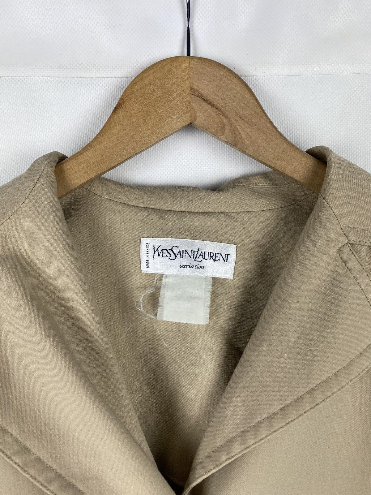 Vintage × Yves Saint Laurent Vintage Yves Saint Lauren YSL wool belted blazer jacket Size M / US 6-8 / IT 42-44 - 8 Thumbnail