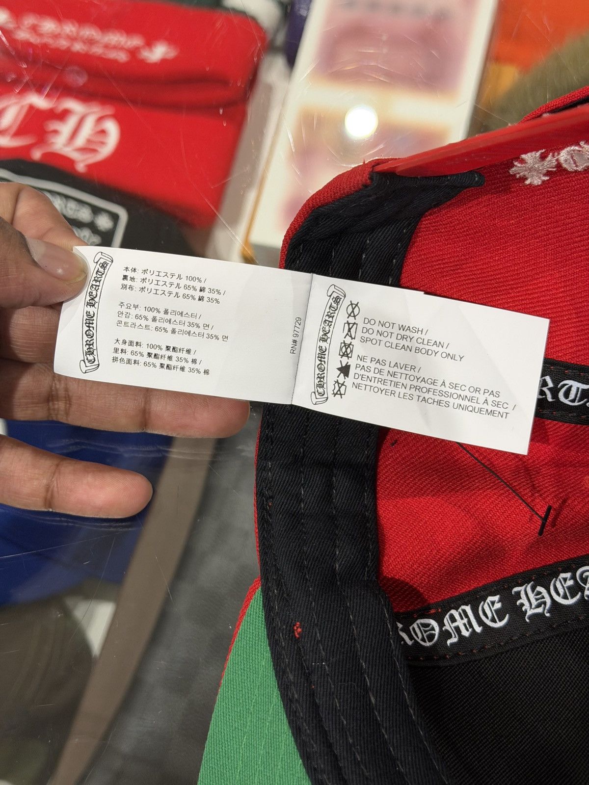 Chrome Hearts Chrome Hearts Essentials LA Exclusive Baseball Wool Cap Red Size ONE SIZE - 9 Thumbnail
