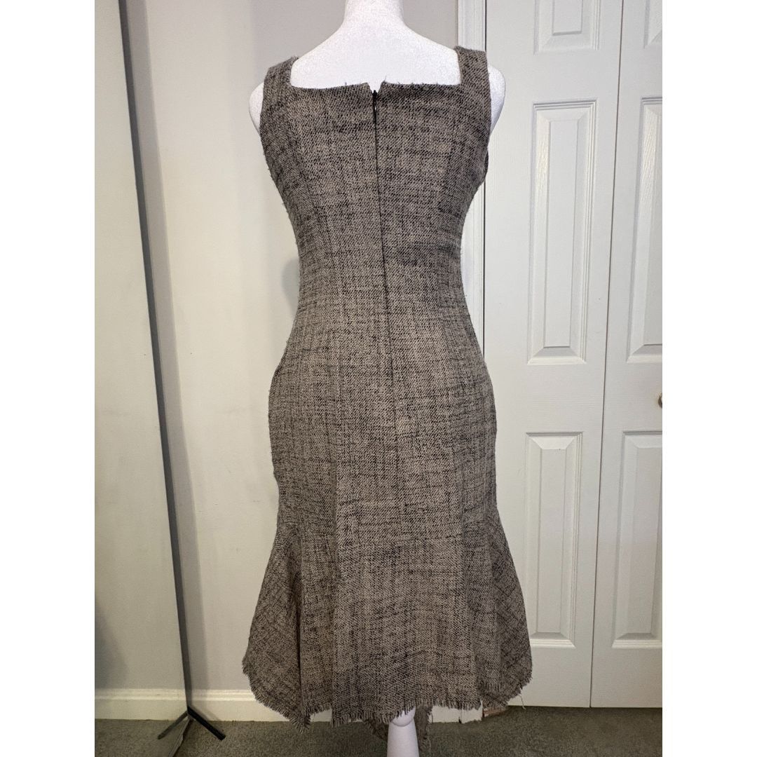 Stella McCartney Stella McCartney Grey Wool Long A-Line Dress – Square Neck Size S / US 4 / IT 40 - 5 Thumbnail