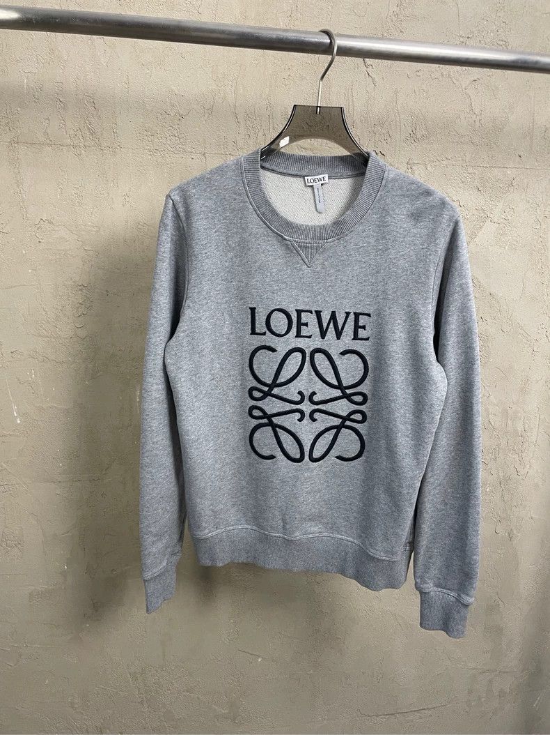 Loewe LOEWE Gray embroidered Logo round neck sweater Size XS / US 0-2 / IT 36-38 - 1 Thumbnail
