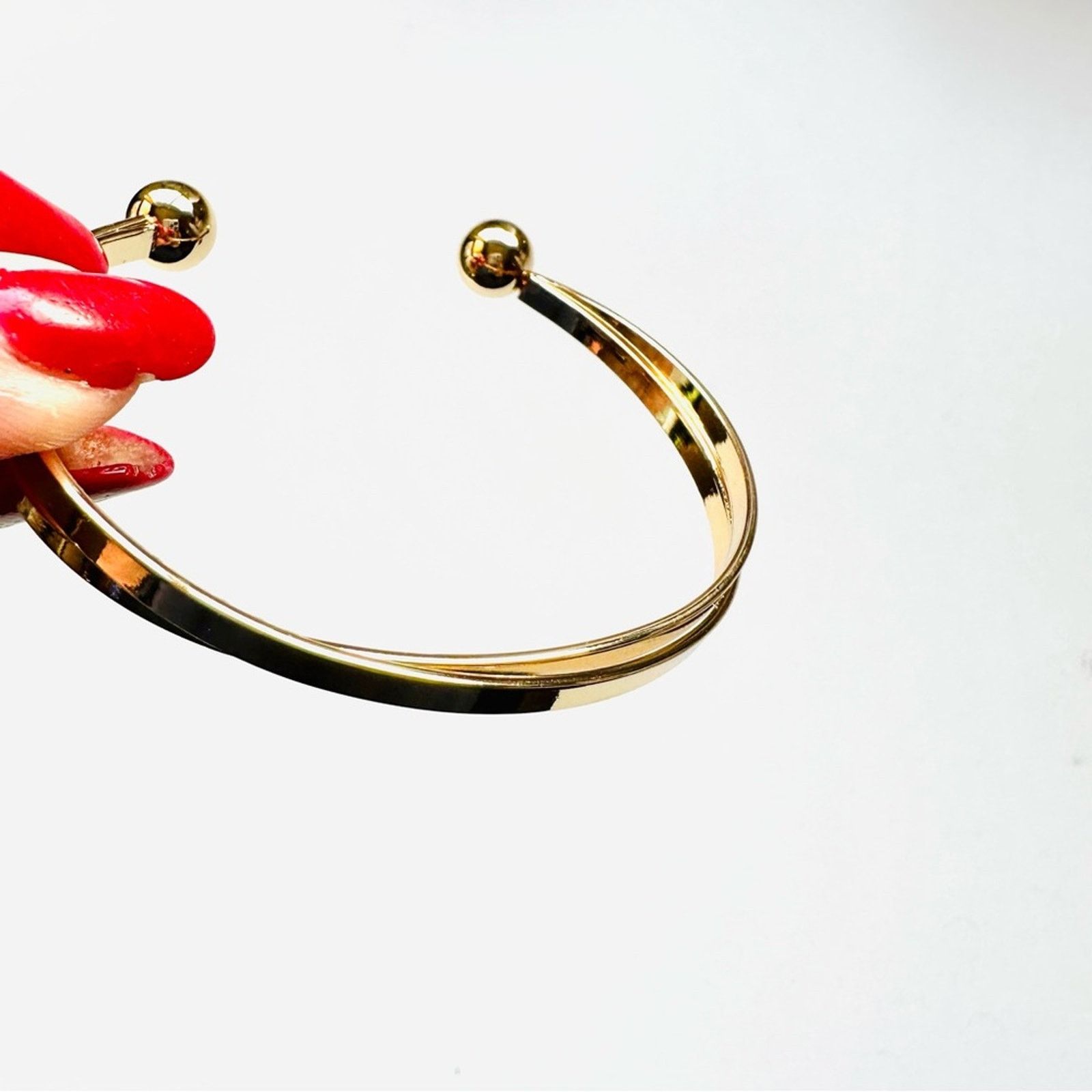 Nordstrom NEW NORDSTROM Duo Double Slim Band Bracelet Bangle Cuff Size ONE SIZE - 15 Thumbnail