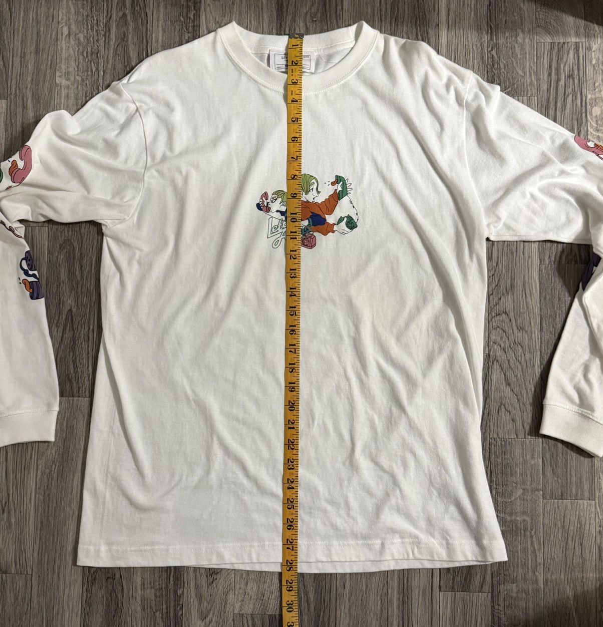 Japanese Brand Left Alone Japanese Brand White Long Sleeve Phone Sex Tee Size US L / EU 52-54 / 3 - 11 Thumbnail