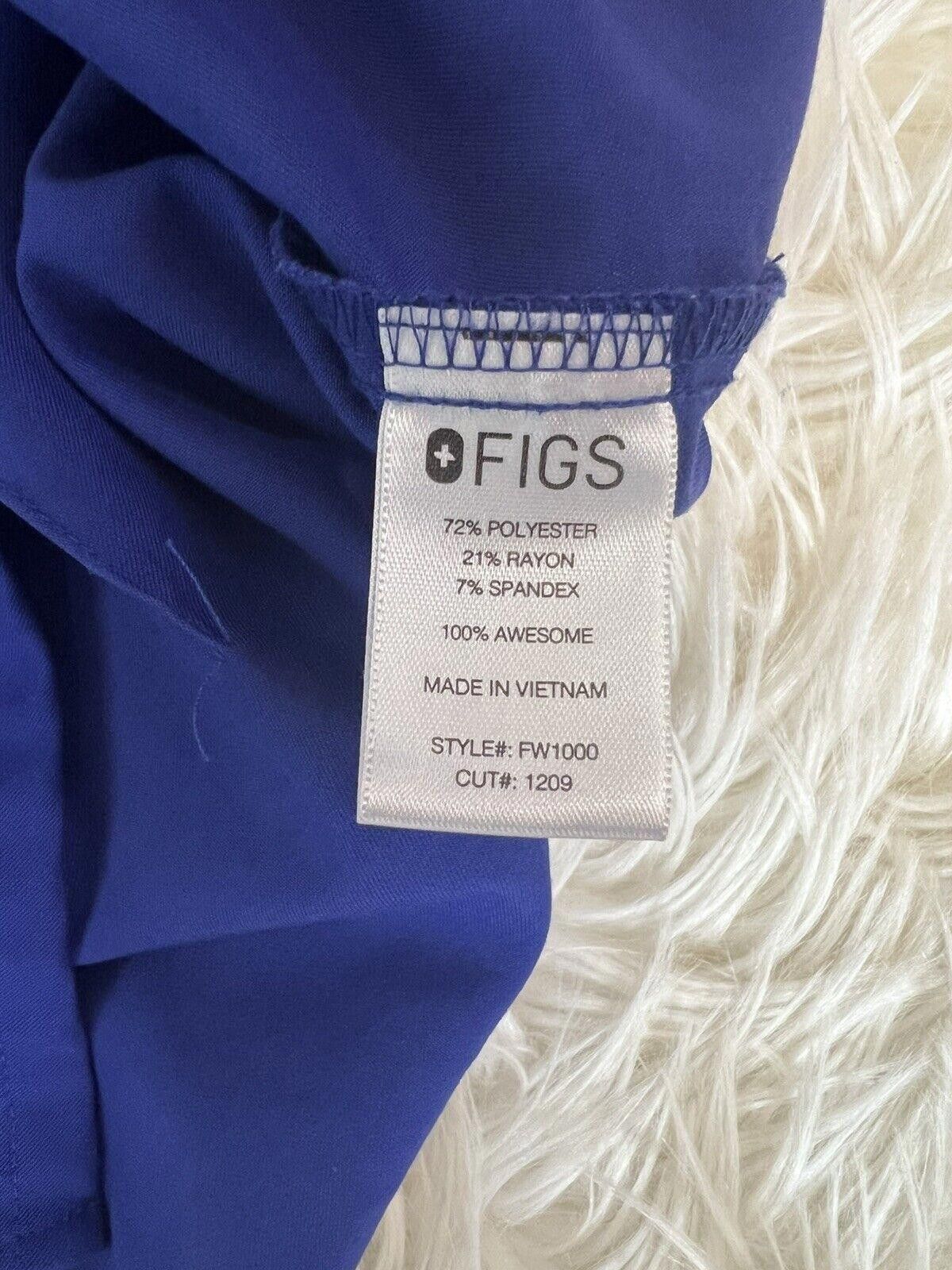 Designer Figs Technical Collection Pocket Medical Scrub Top Blue XS Size ONE SIZE - 5 Thumbnail