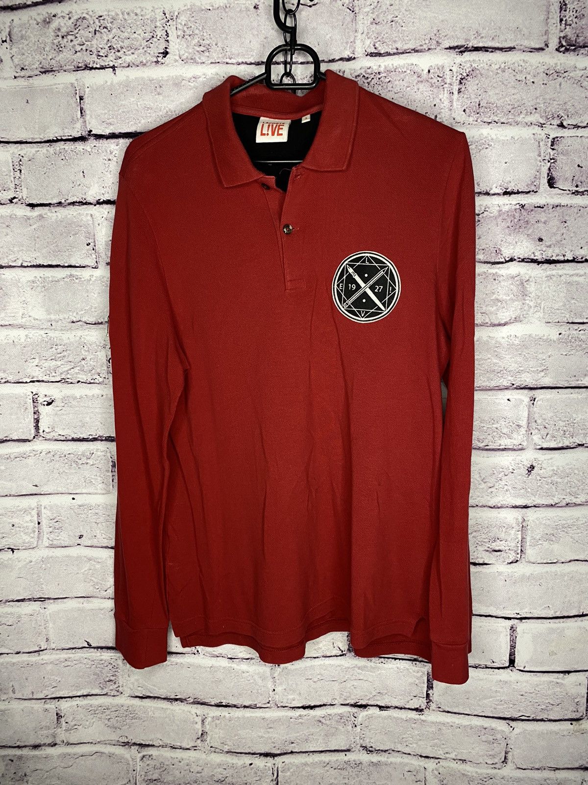 Lacoste MENS Vintage Long sleeve shirt Lacoste Live Made in Italy Size US S / EU 44-46 / 1 - 1 Thumbnail