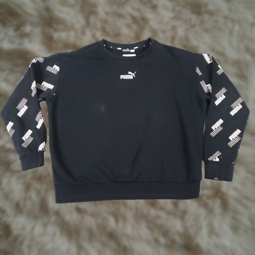 Puma PUMA Pullover Sweater Mens Medium Black Logo Fleece Crew Neck Cotton Blend Casual Size US M / EU 48-50 / 2 - 1 Thumbnail
